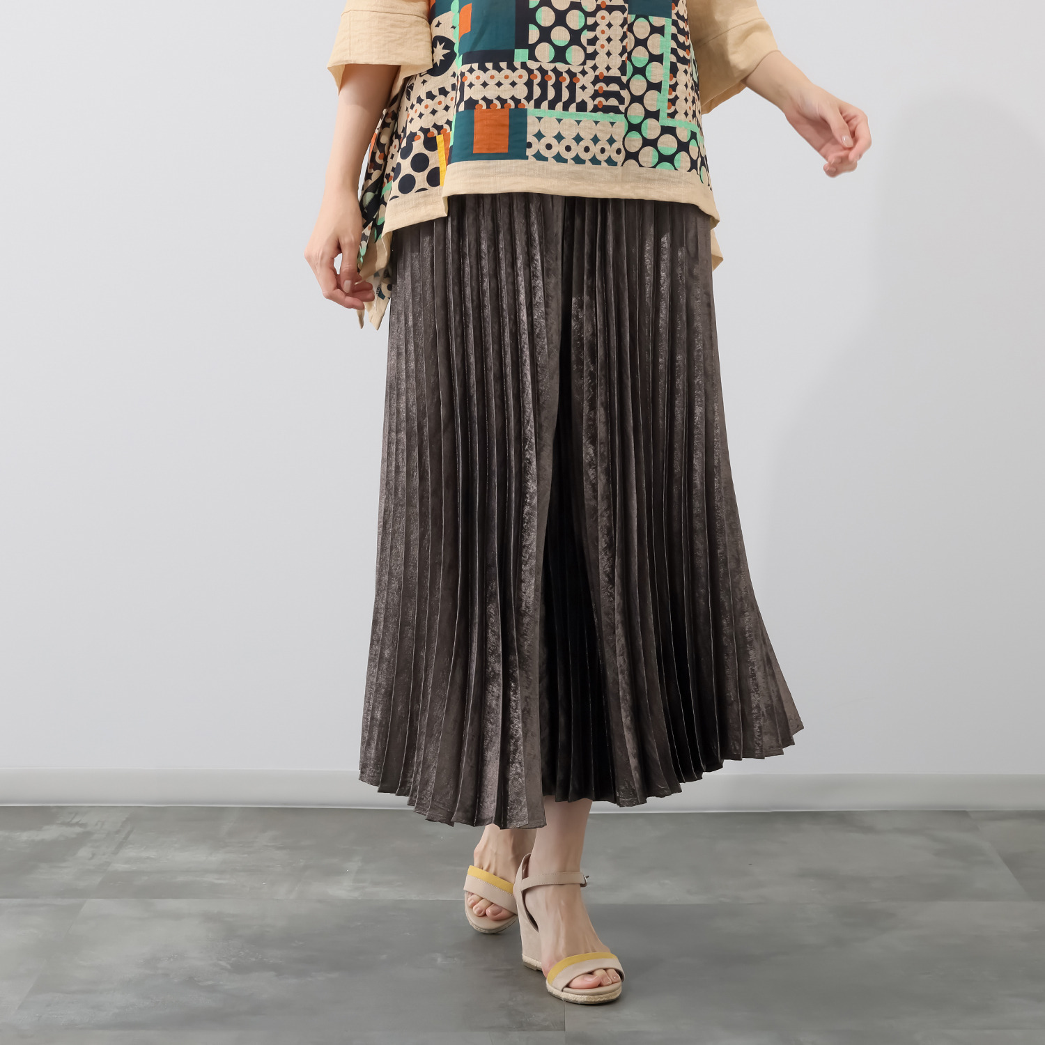 ゼラールスポーツ プリーツデザイン スカート見えパンツ