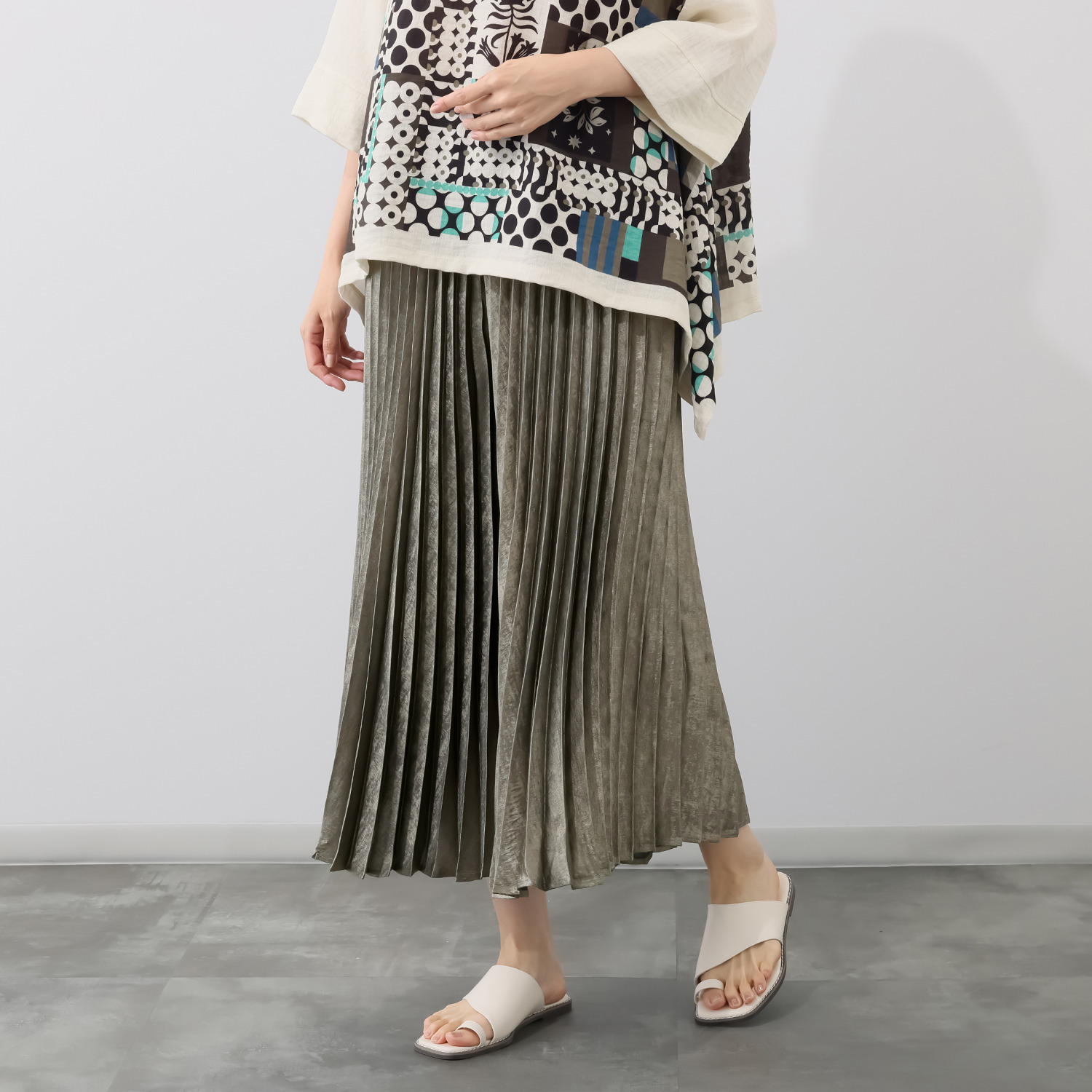 ゼラールスポーツ プリーツデザイン スカート見えパンツ