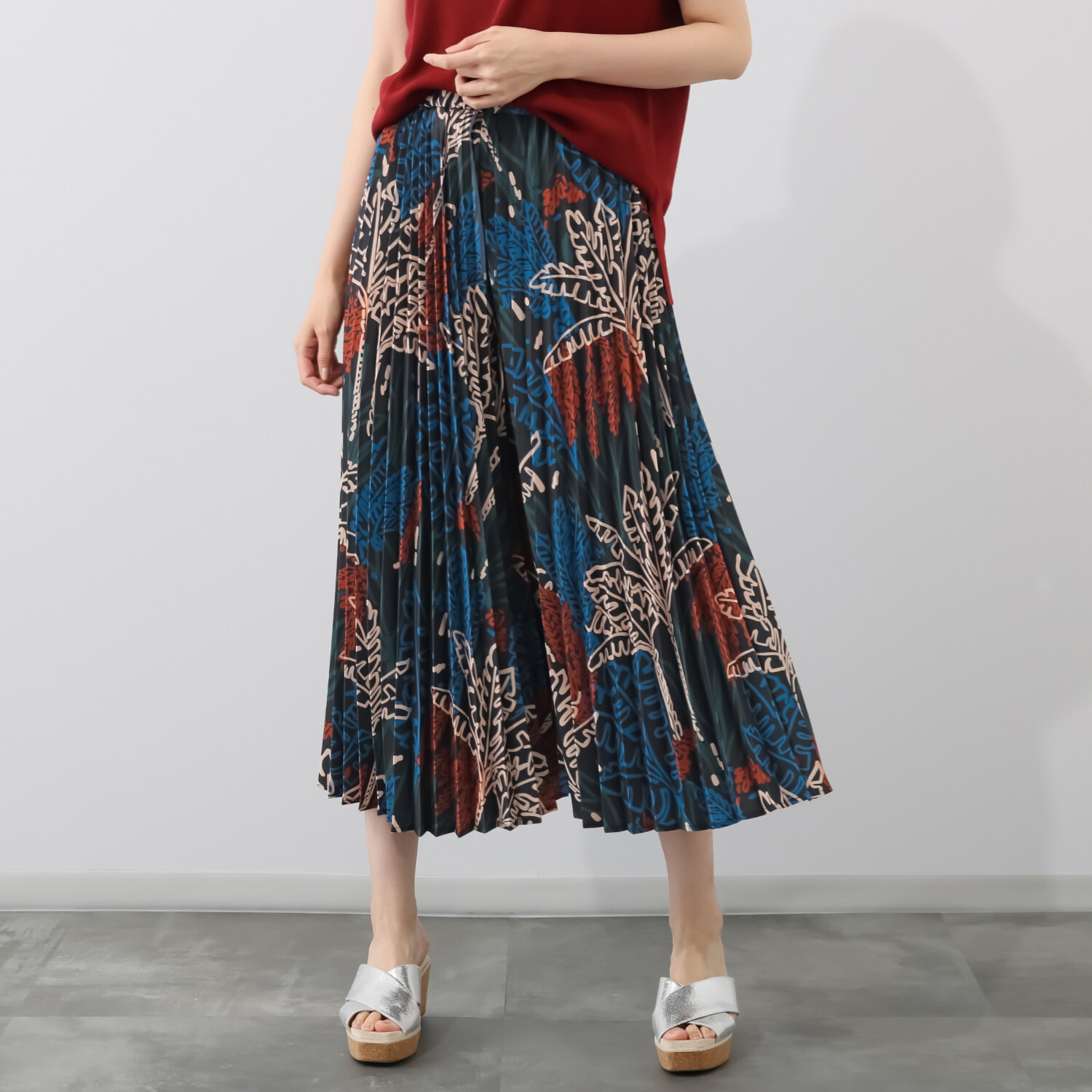 ゼラールスポーツ プリーツデザイン スカート見えパンツ