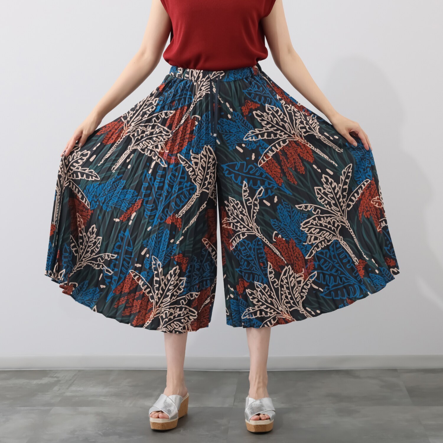 ゼラールスポーツ プリーツデザイン スカート見えパンツ