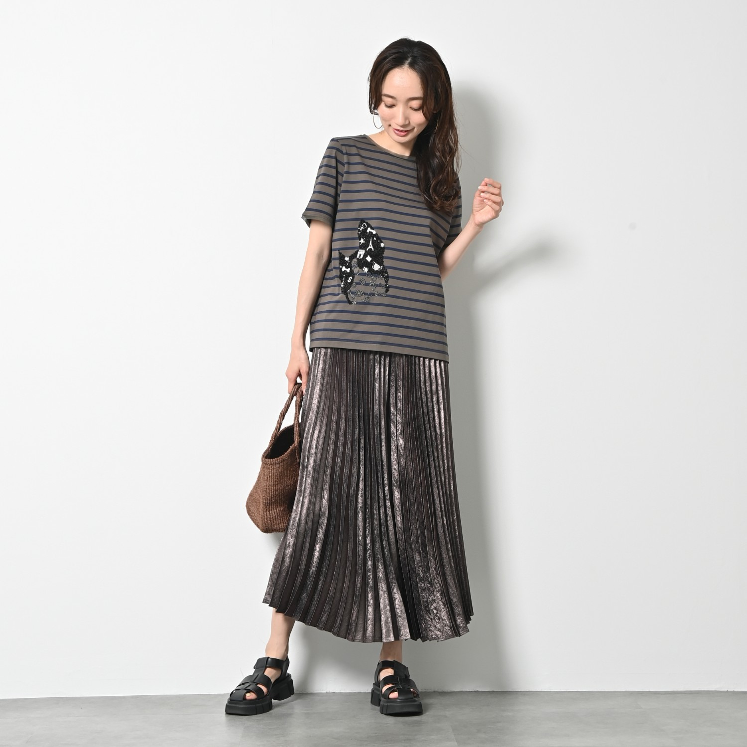 ゼラールスポーツ プリーツデザイン スカート見えパンツ