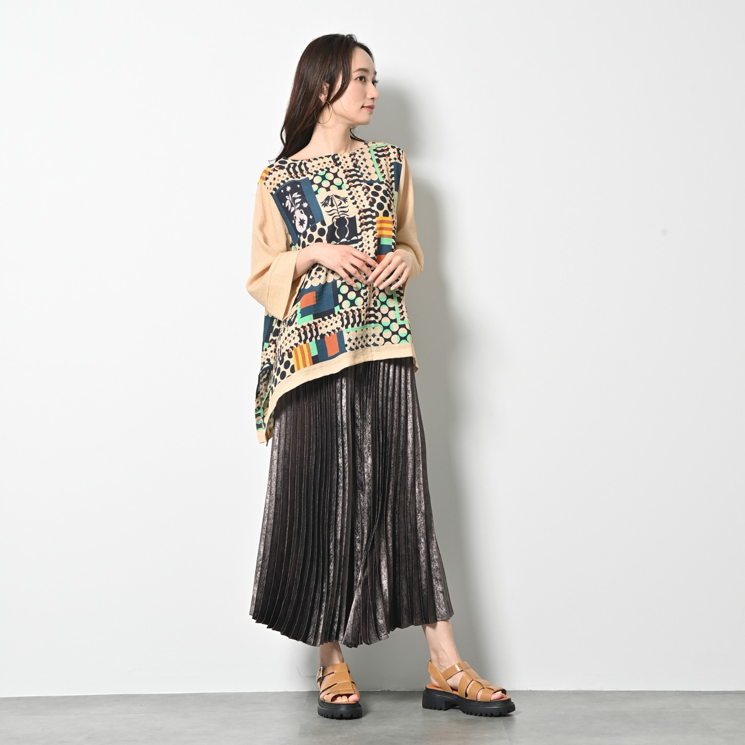 ゼラールスポーツ プリーツデザイン スカート見えパンツ