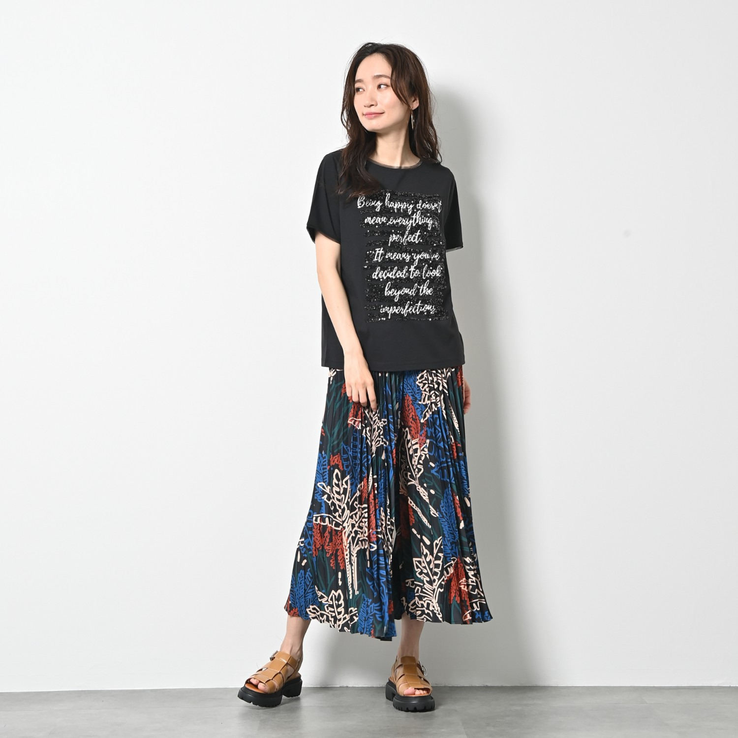 ゼラールスポーツ プリーツデザイン スカート見えパンツ