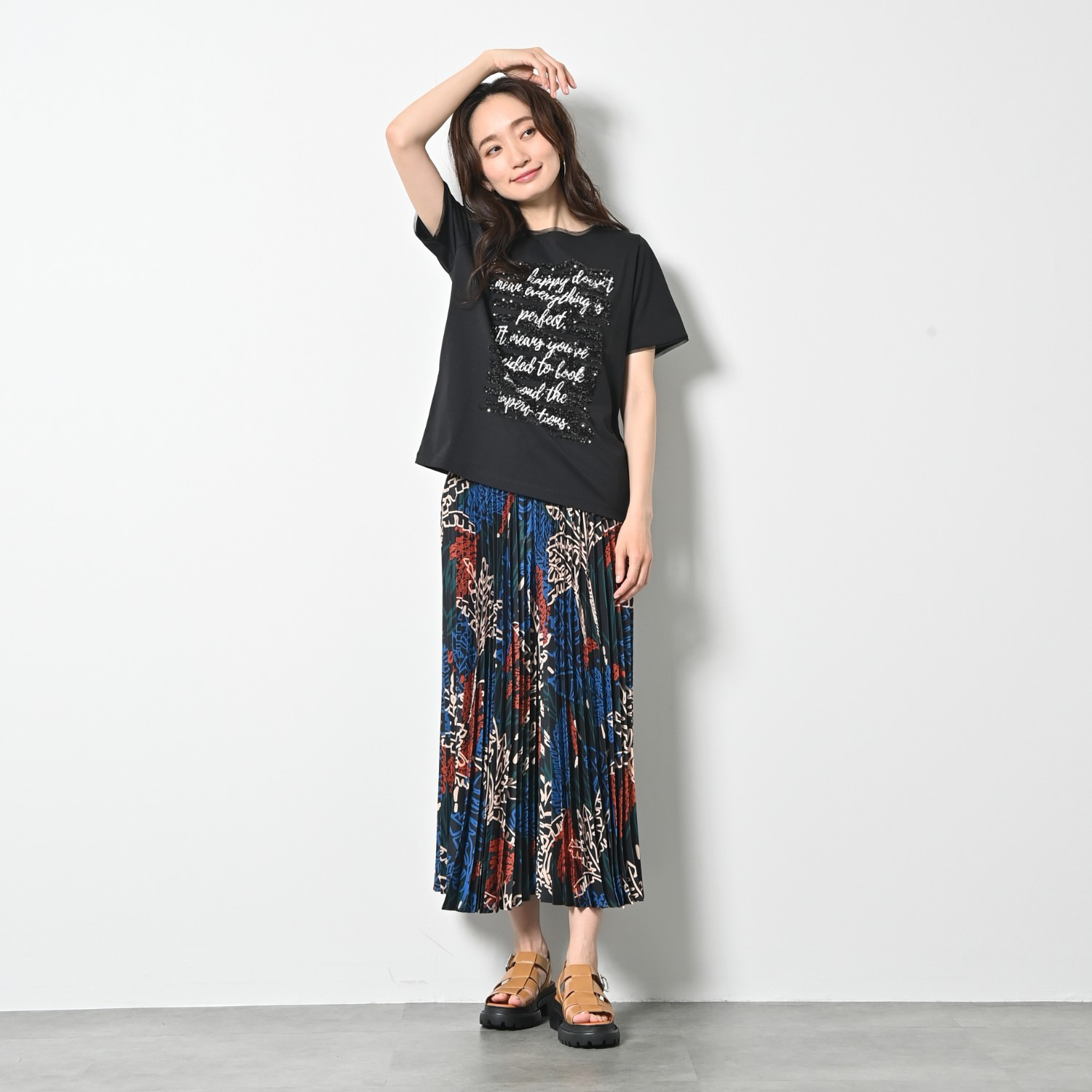 ゼラールスポーツ プリーツデザイン スカート見えパンツ