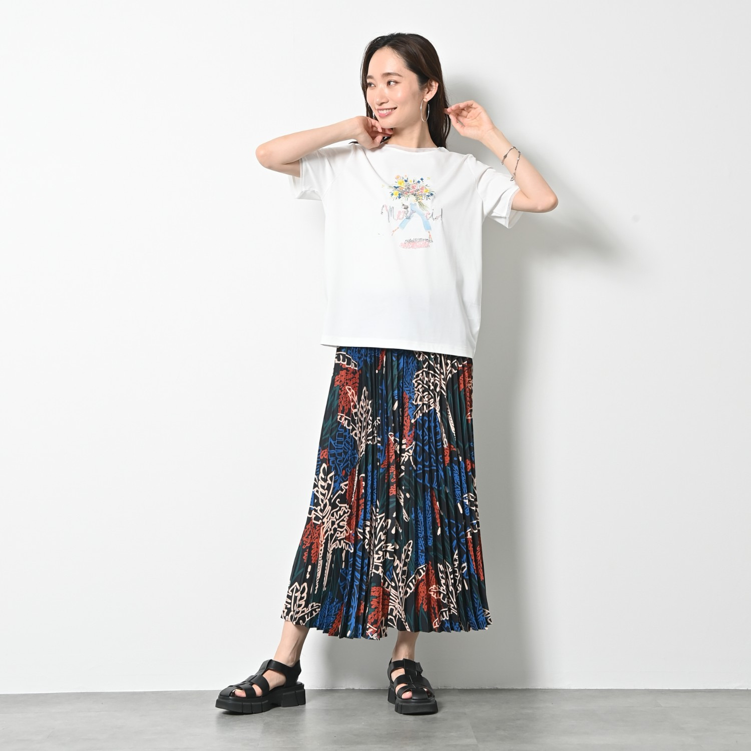 ゼラールスポーツ プリーツデザイン スカート見えパンツ