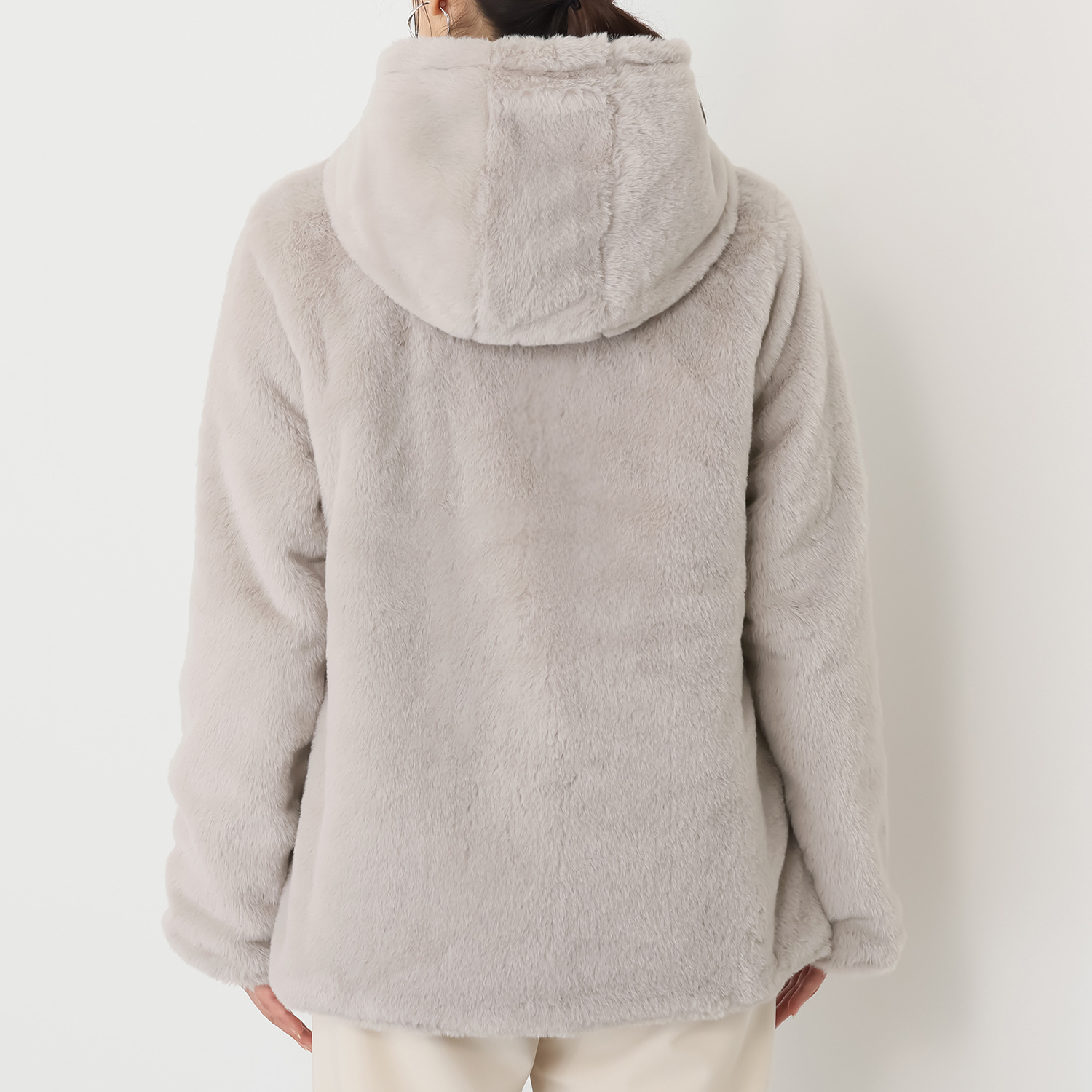 メルヴェイユ　ヴァント はっ水 中綿キルト ミンクタッチファー リバーシブルジャケット