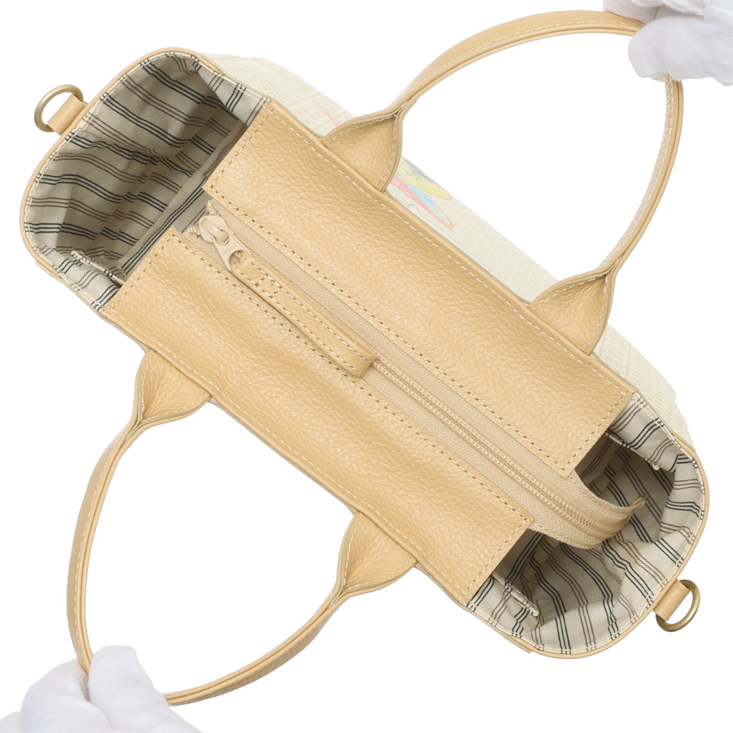 チャオチャオチャコ 牛革 オリジナルプリント ２ウェイトートバッグ ＜小＞