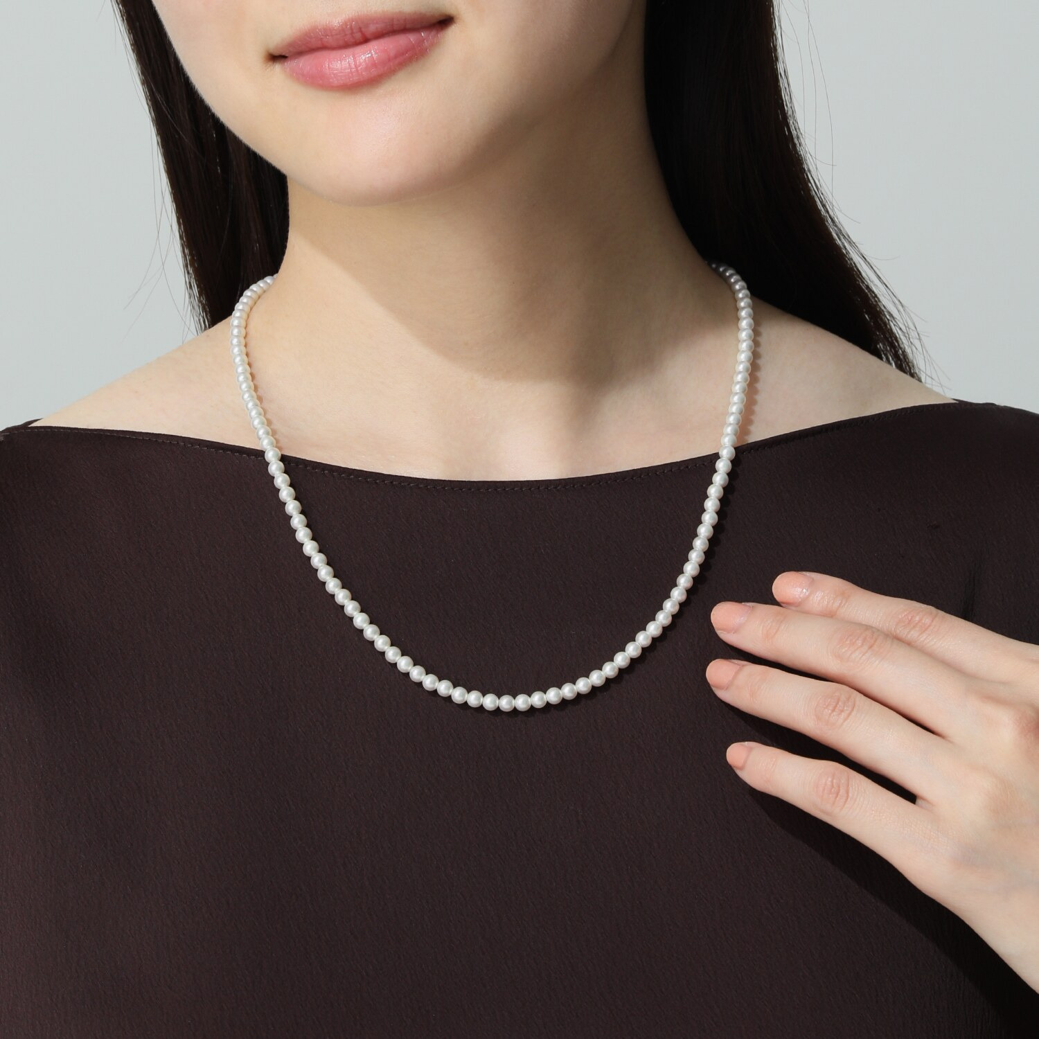 プレミアムパール 泉州の職人技 ベビー貝パール マチネータイプ ネックレス