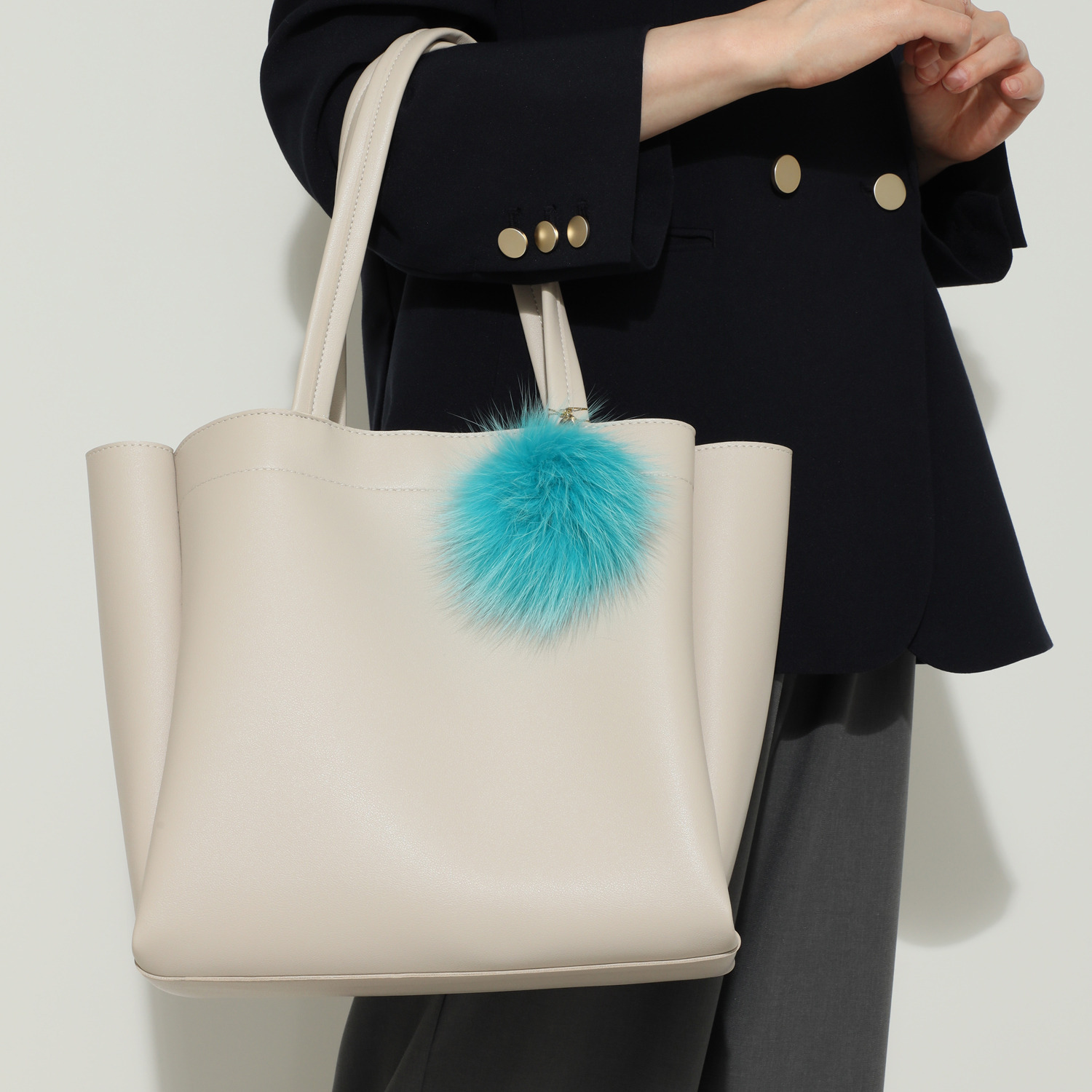 フォックスファー ポンポン２点セット