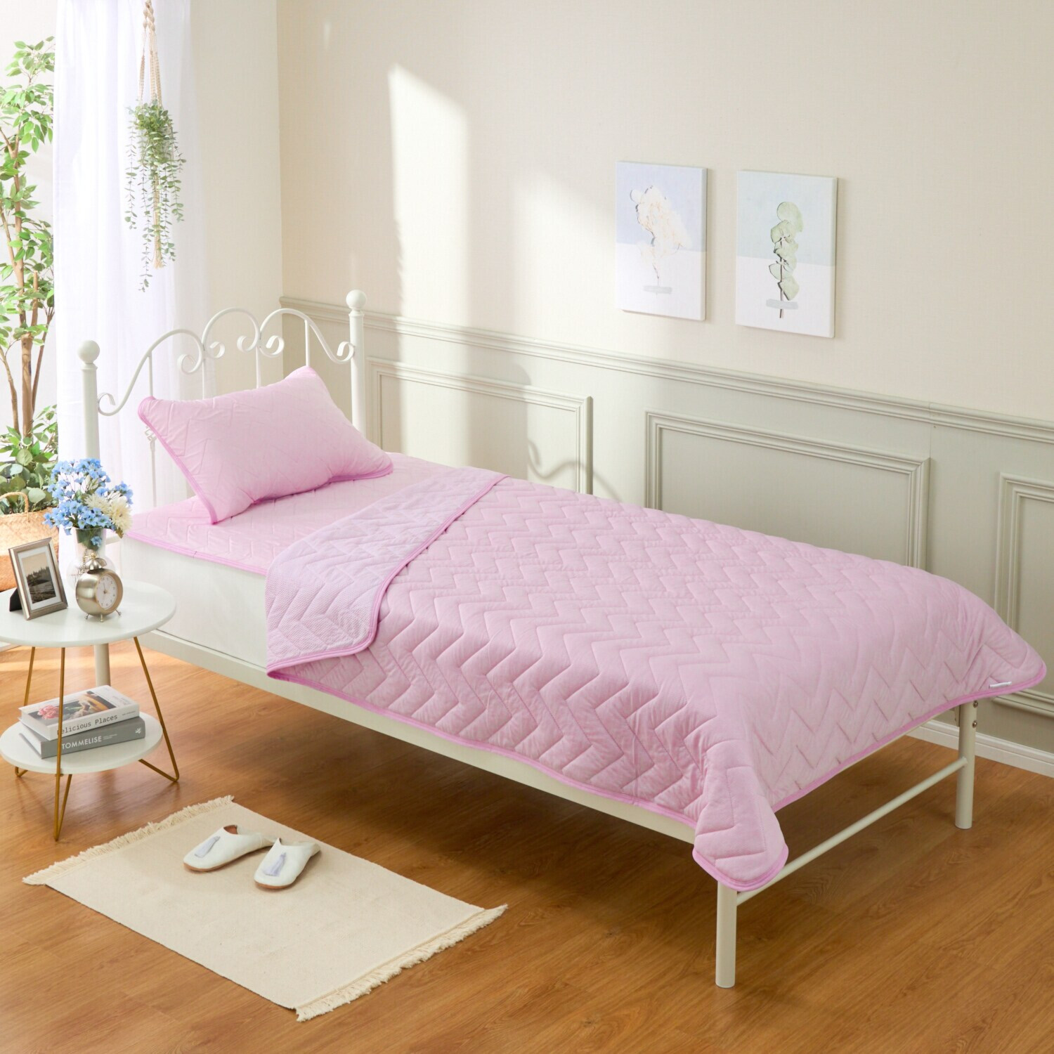 ｎｉｓｈｉｋａｗａ　西川 クール＆綿混リップル リバーシブルケット ＜シングル＞