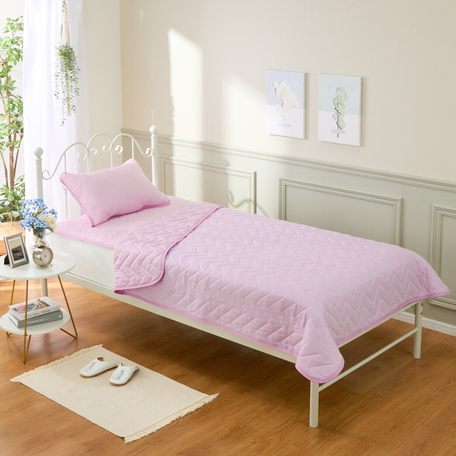 ｎｉｓｈｉｋａｗａ　西川 クール＆綿混リップル リバーシブルケット ＜シングル＞