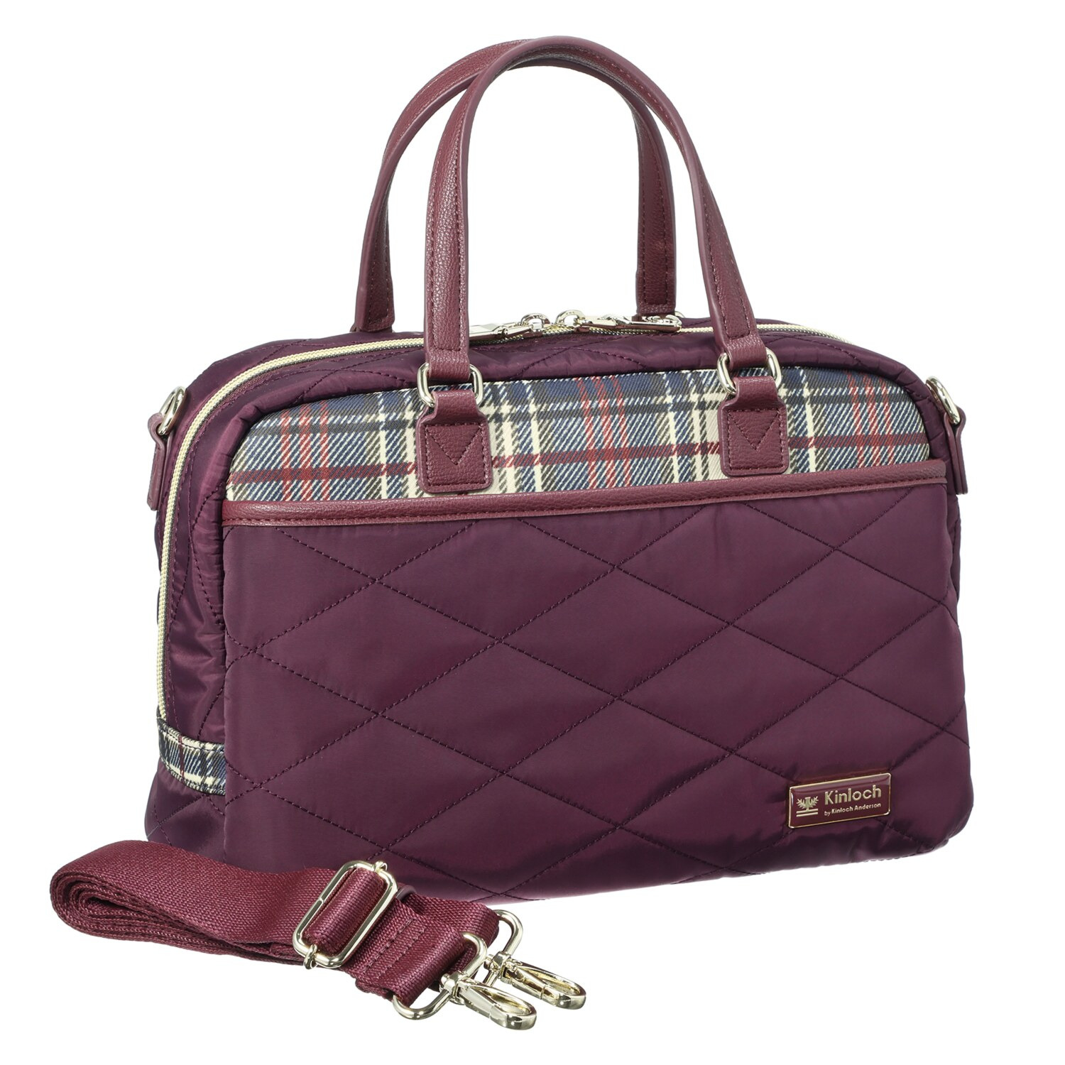 キンロック　バイ キンロックアンダーソン 軽量 ダイヤモンドキルティング ２ウェイボストンバッグ