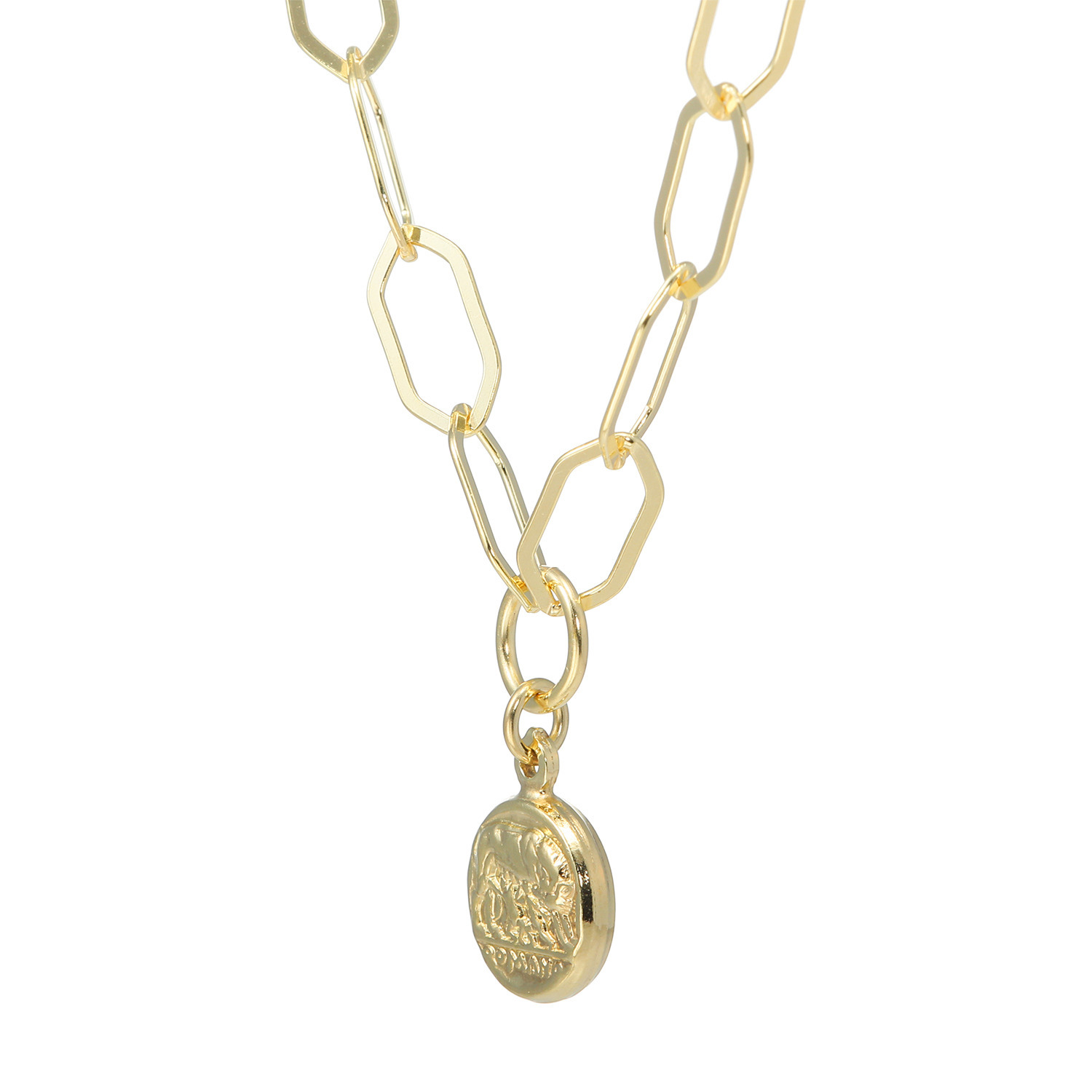 アルジェント イタリアーノ シルバー コインチャームネックレス