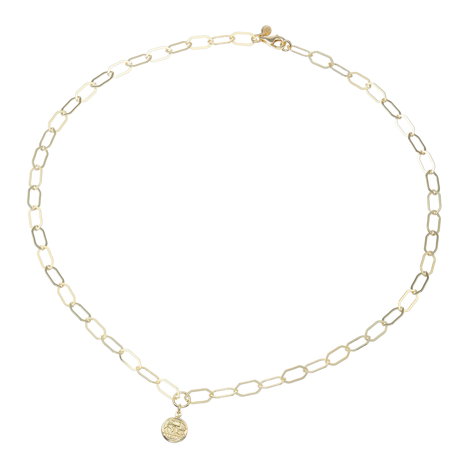 アルジェント イタリアーノ シルバー コインチャームネックレス