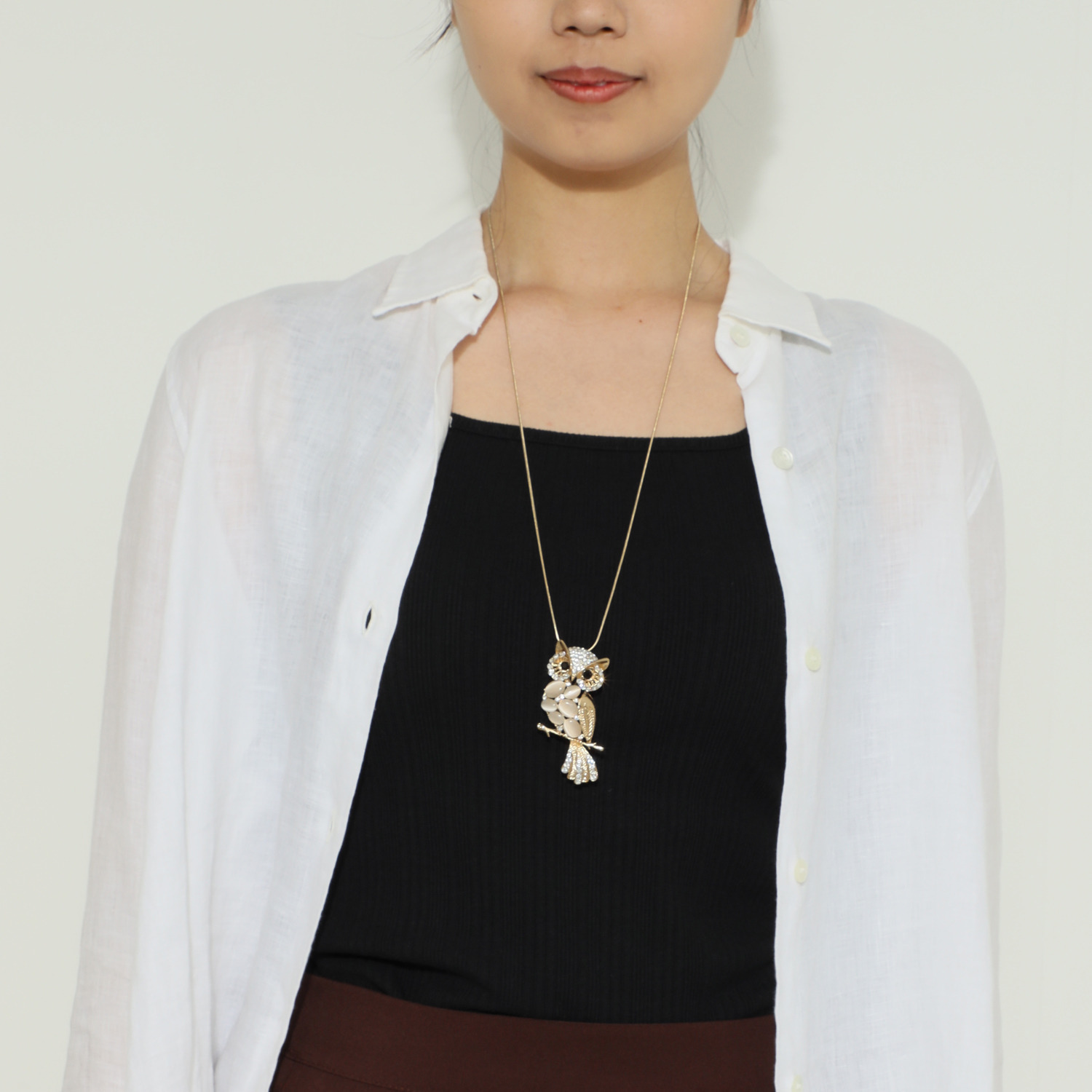 ドンナルマ キラキラブローチ ＜フクロウ＞