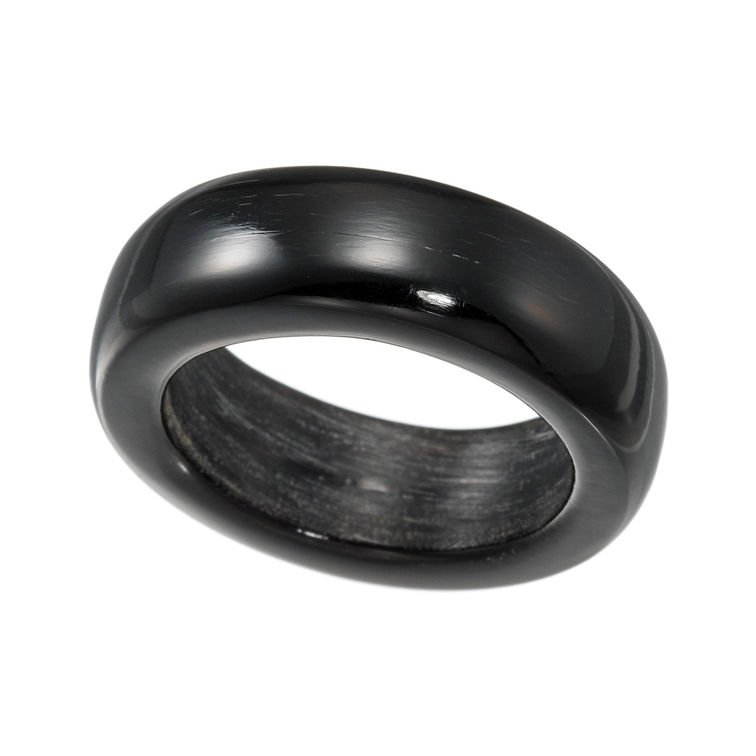 グレイスモア 水牛 甲丸デザイン シンプルリング