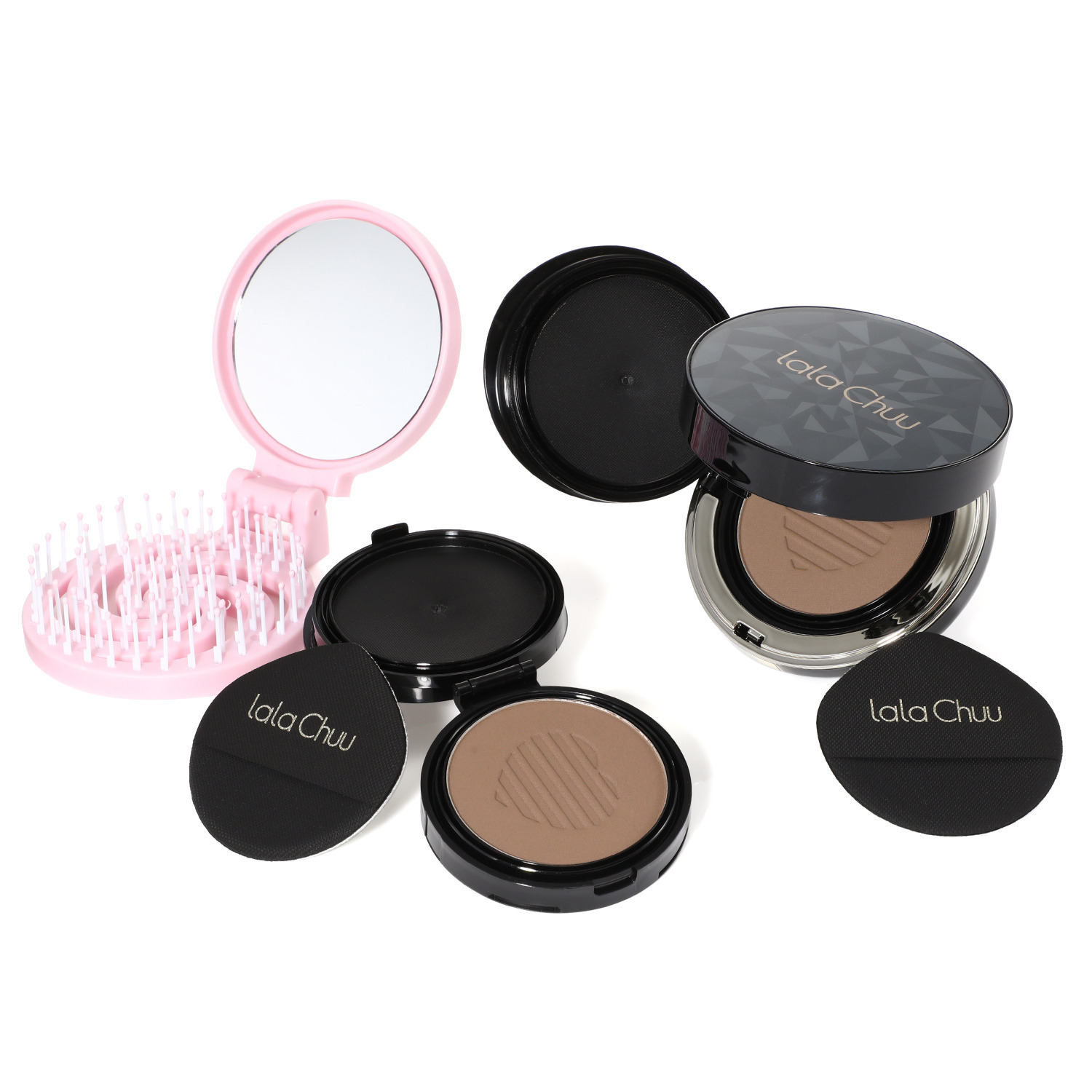 ララチュー デビュー５周年 メイク効果で薄毛と白髪を 簡単瞬時にカバー ヘアファンデーション プレミアムＥＸ ＜ライトブラウン＞ ２個分スペシャルセット