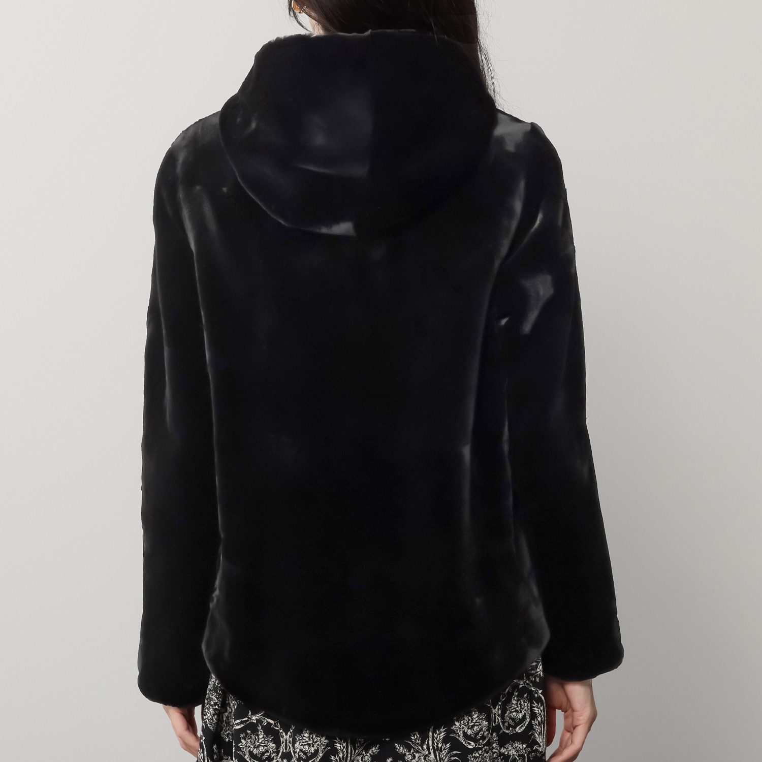 シェアードミンク リバーシブル フーディージャケット