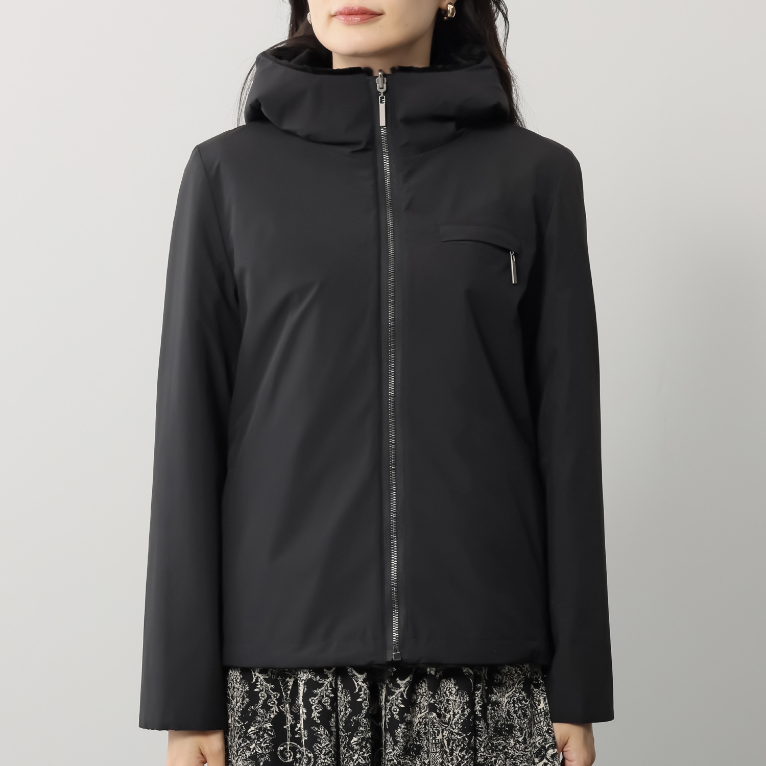 シェアードミンク リバーシブル フーディージャケット