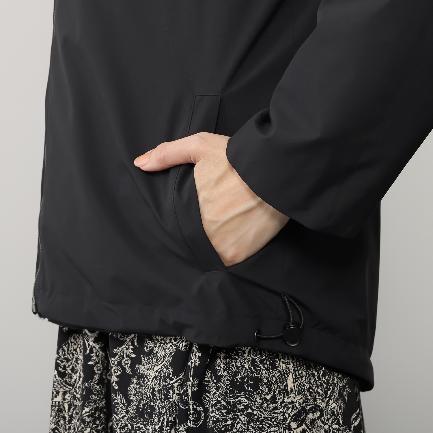 シェアードミンク リバーシブル フーディージャケット