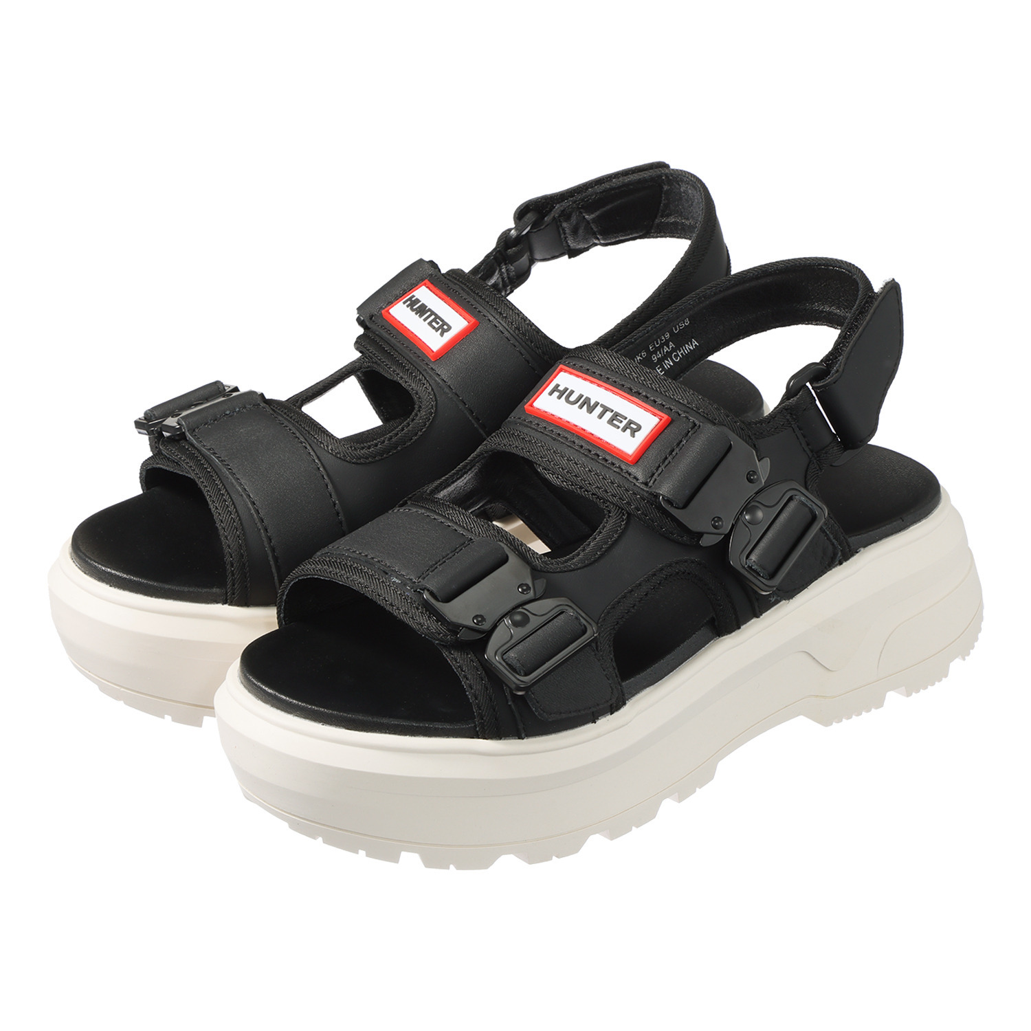 ハンター 牛革バックル サンダル