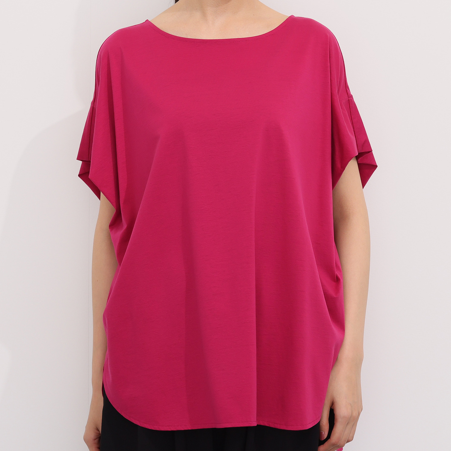 アンブリエ 接触冷感 ドルマンスリーブ コクーンプルオーバー