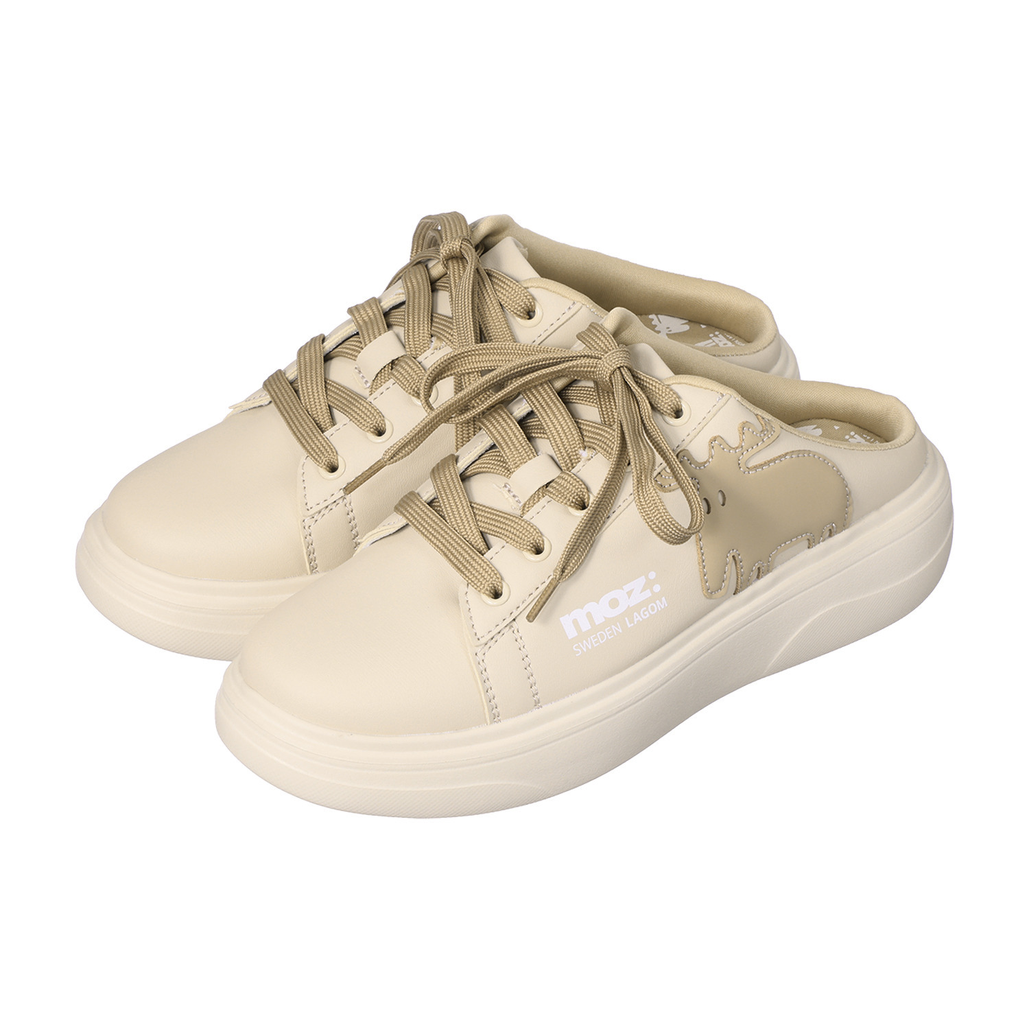 モズ 軽量・厚底 ミュールスニーカー