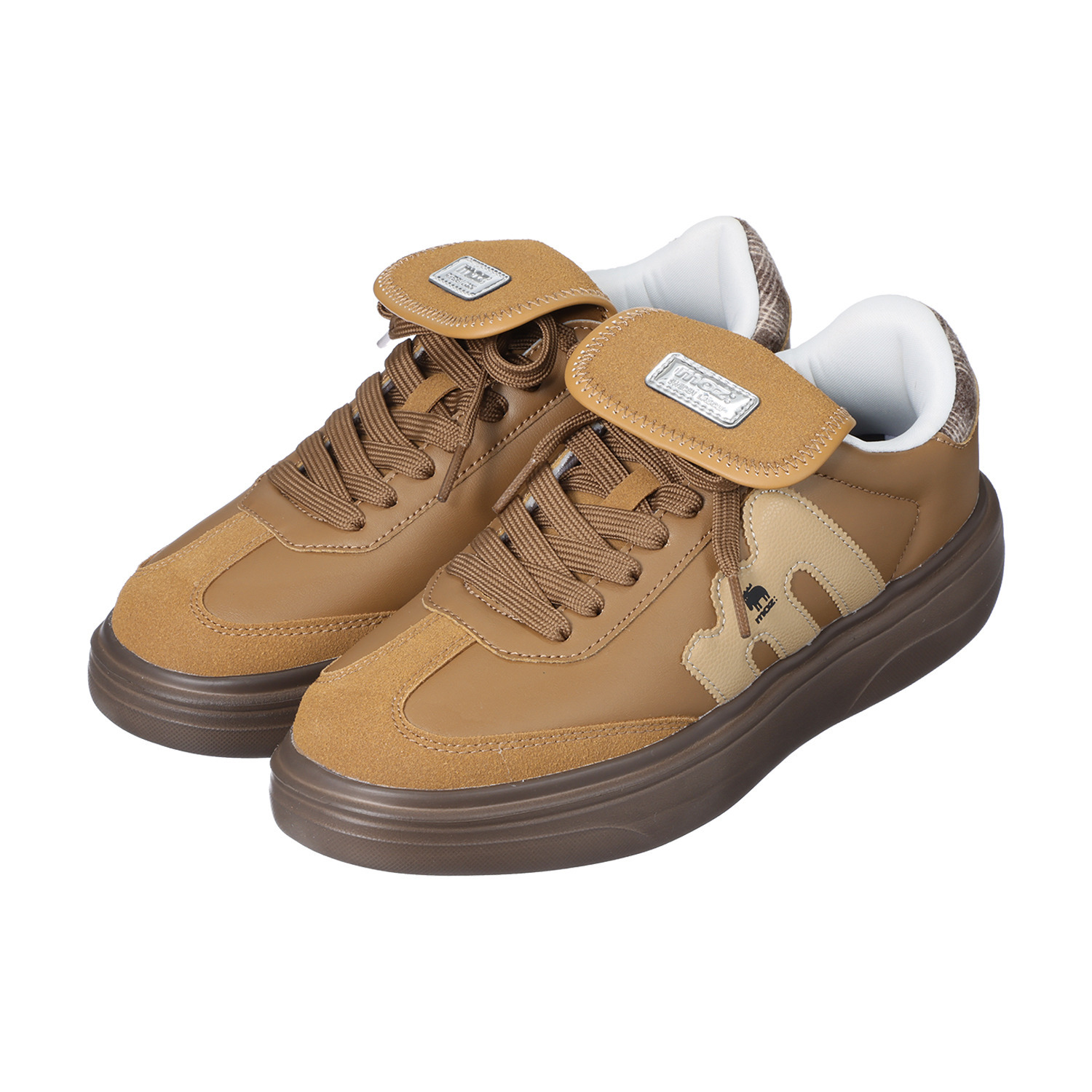 モズ 防水・軽量 ロングタンアクセント 厚底スニーカー