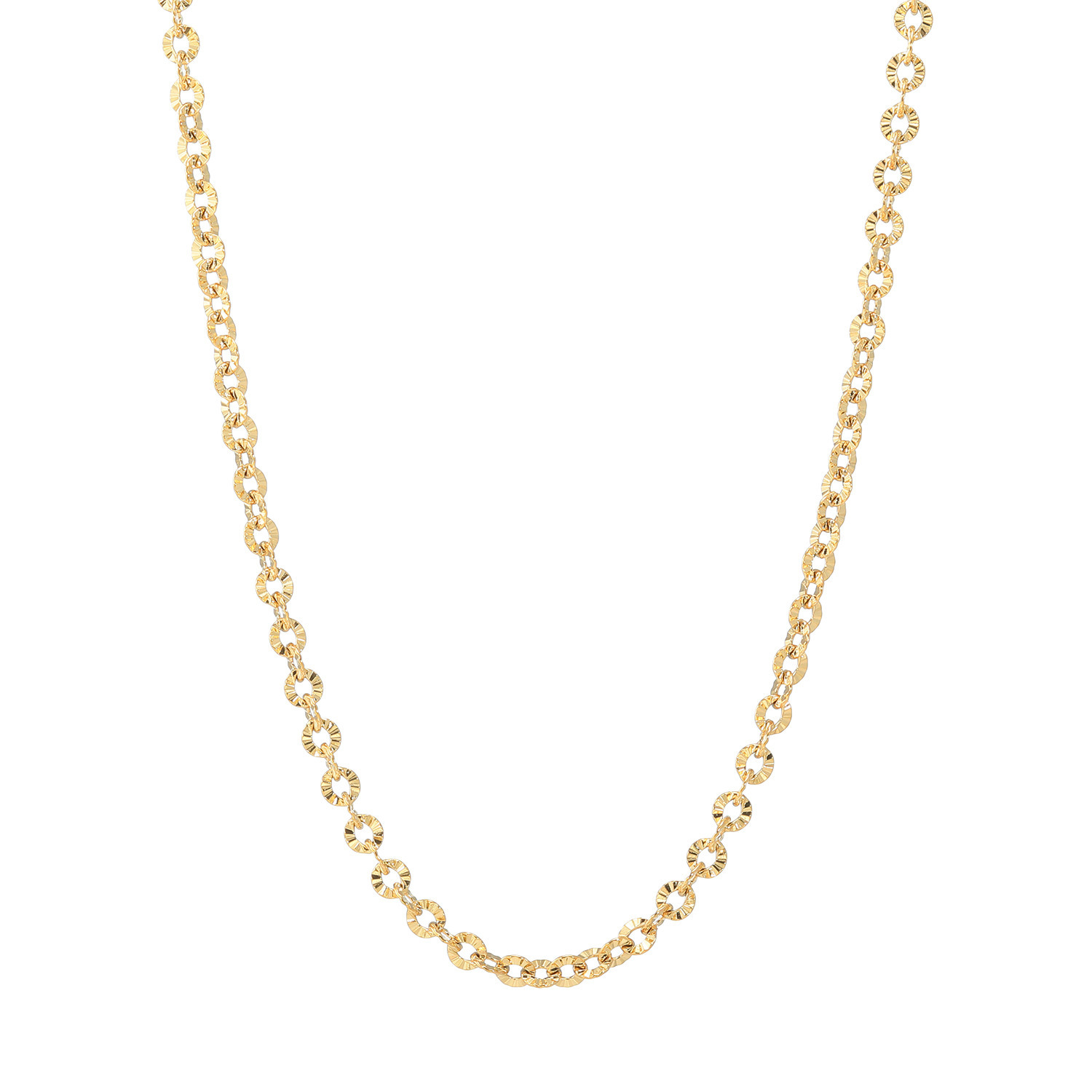 ラフィナリスタ サージカルステンレス サンレイカット チェーンネックレス