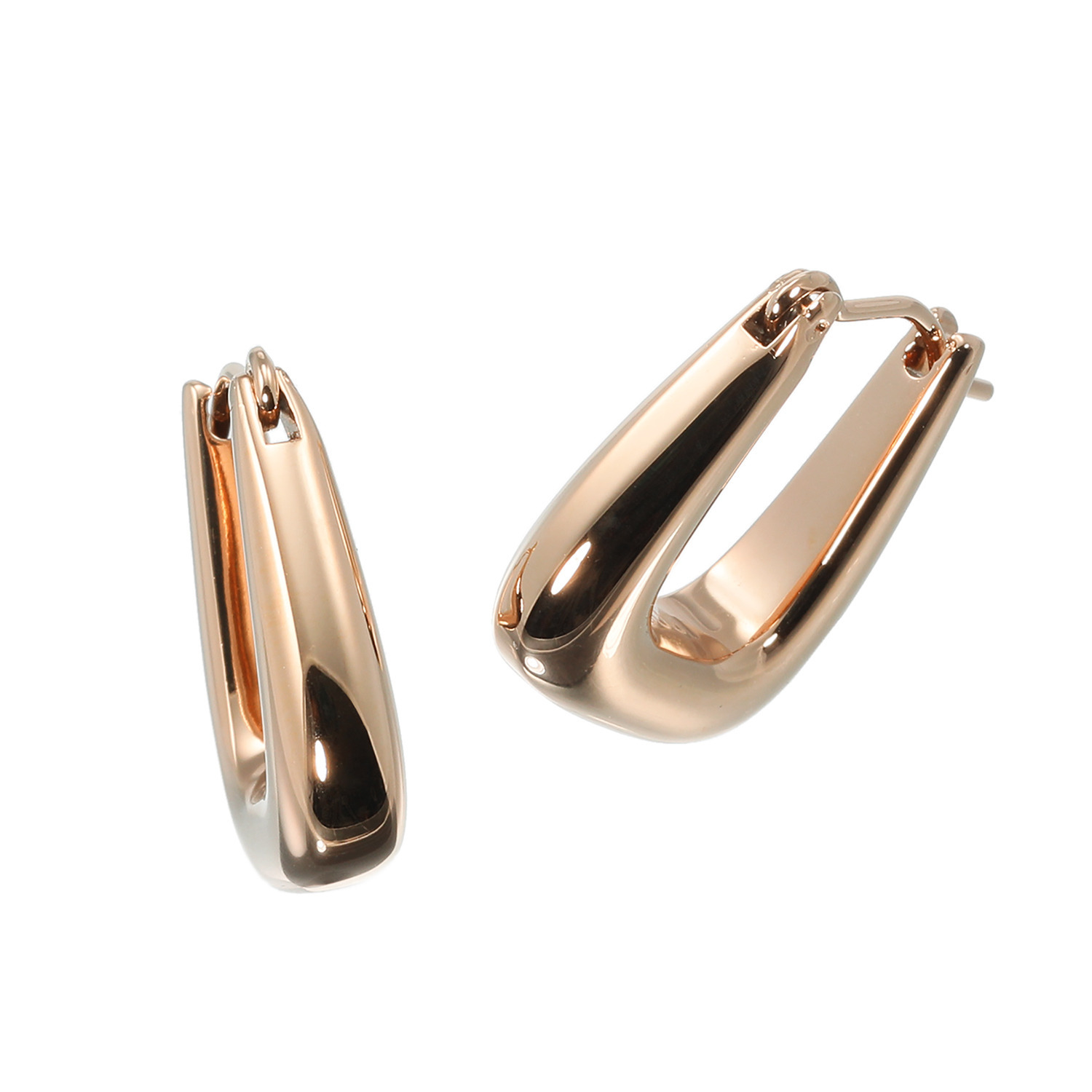 ラフィナリスタ サージカルステンレス スクエアフープ キャッチレスピアス