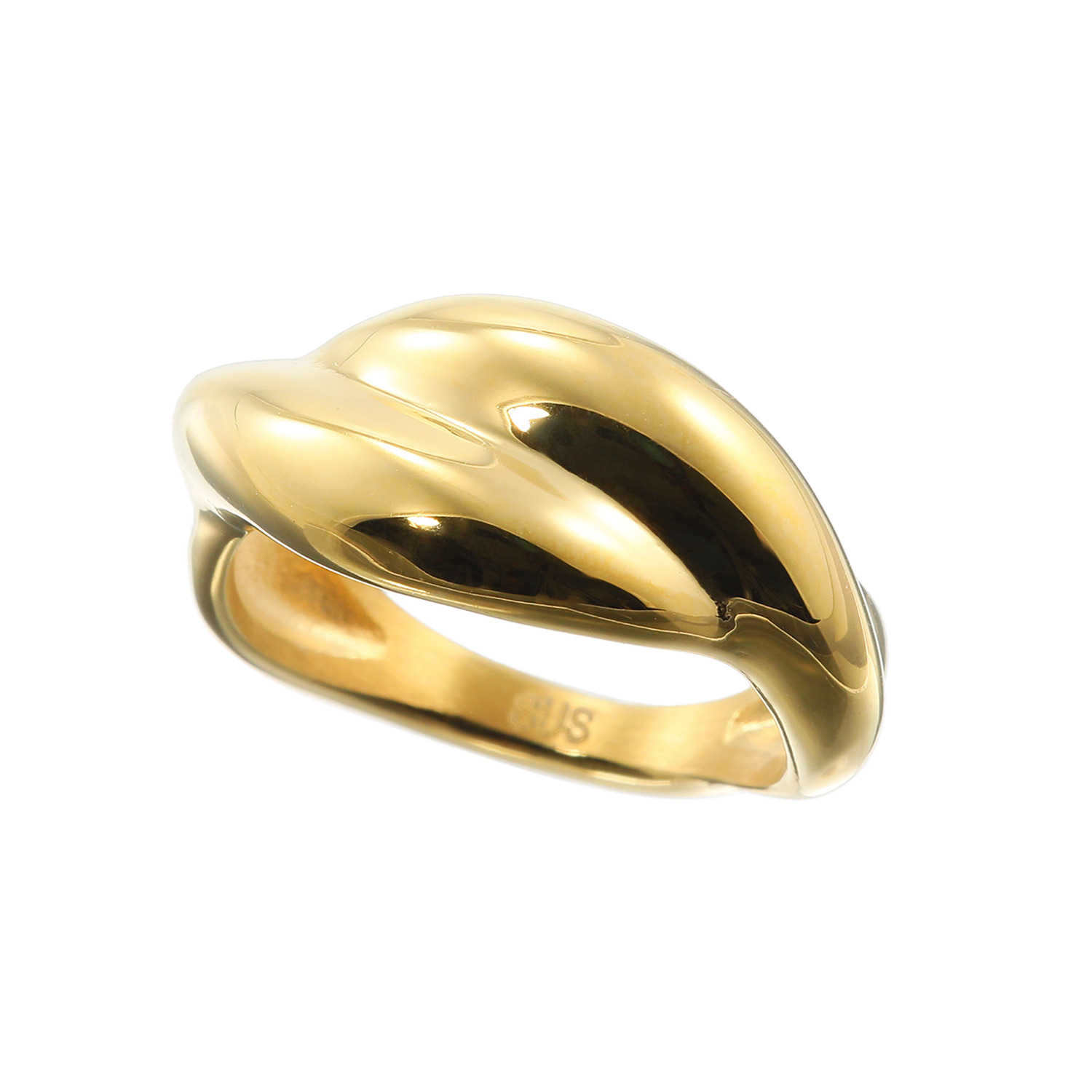 ラフィナリスタ サージカルステンレス ツイストクロスライン リング