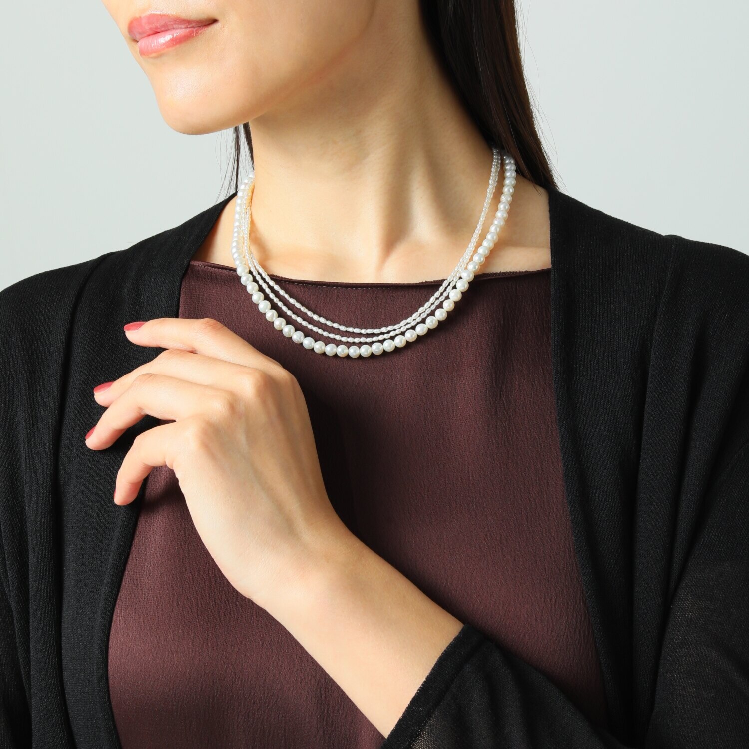 オルウィズ ４ウェイで楽しめる 淡水パール ネックレスセット