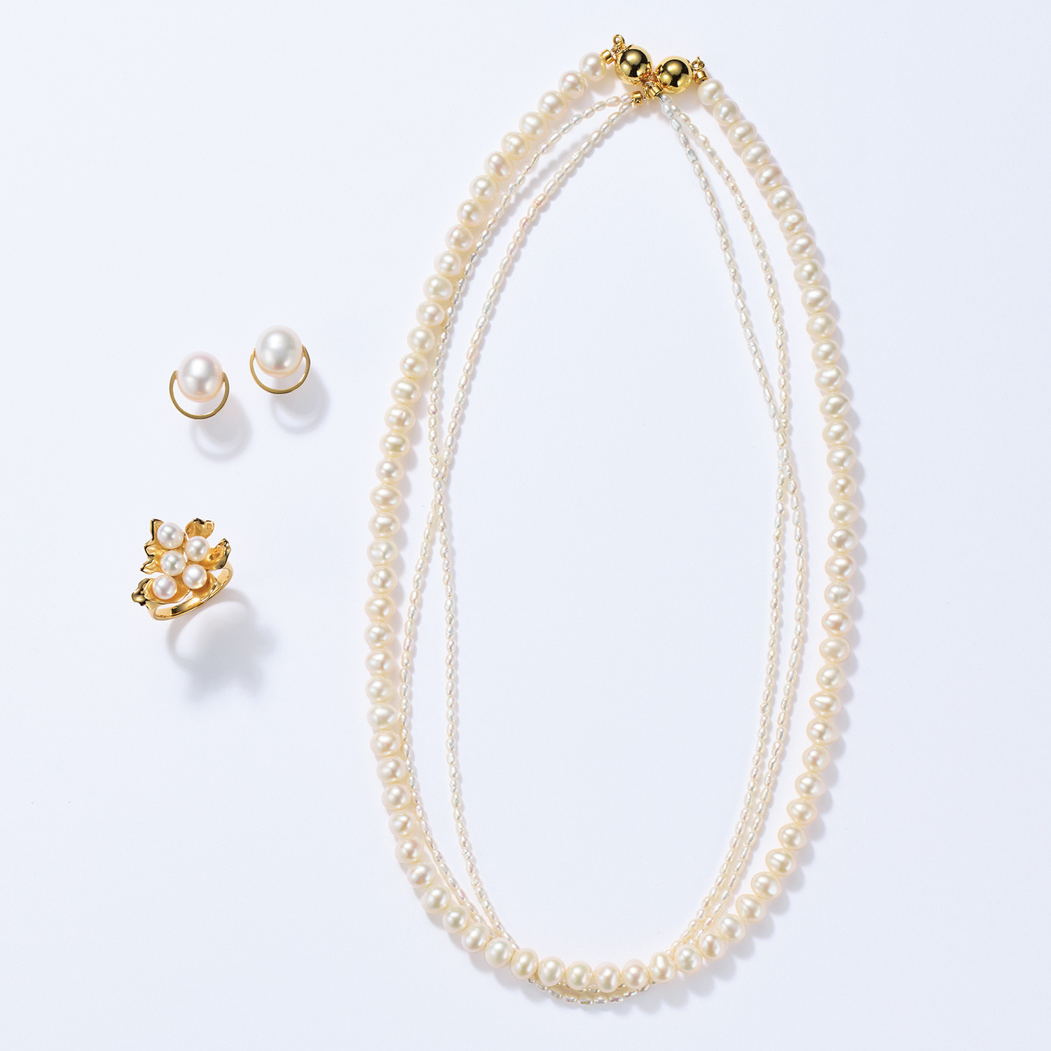 オルウィズ ４ウェイで楽しめる 淡水パール ネックレスセット