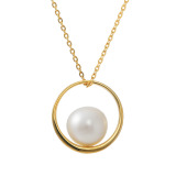 オルウィズ シルバー 淡水パール サークルデザイン ペンダント