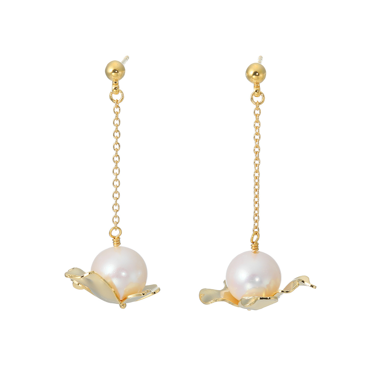 オルウィズ 淡水パール フラワーモティーフ イヤリング／ピアス