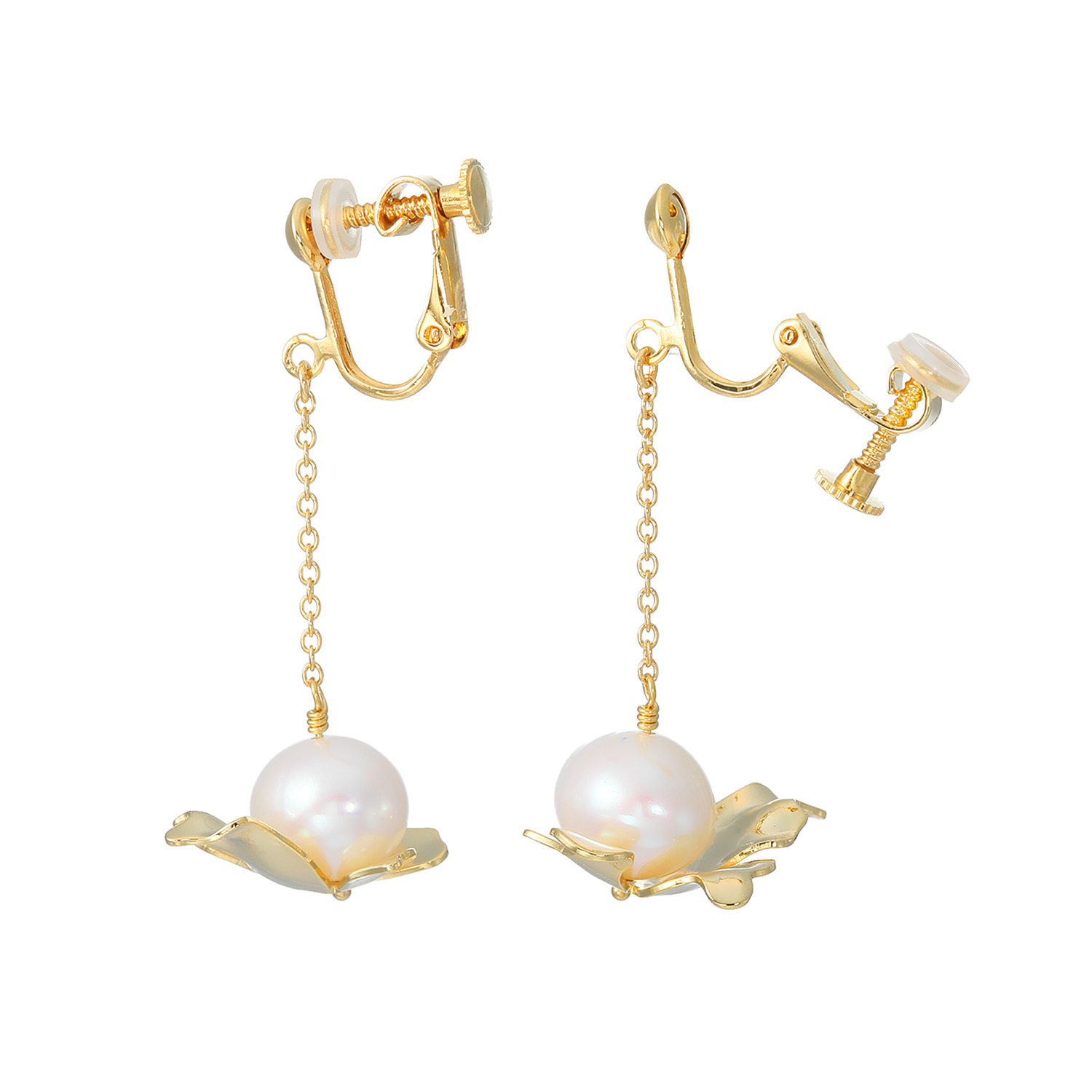 オルウィズ 淡水パール フラワーモティーフ イヤリング／ピアス