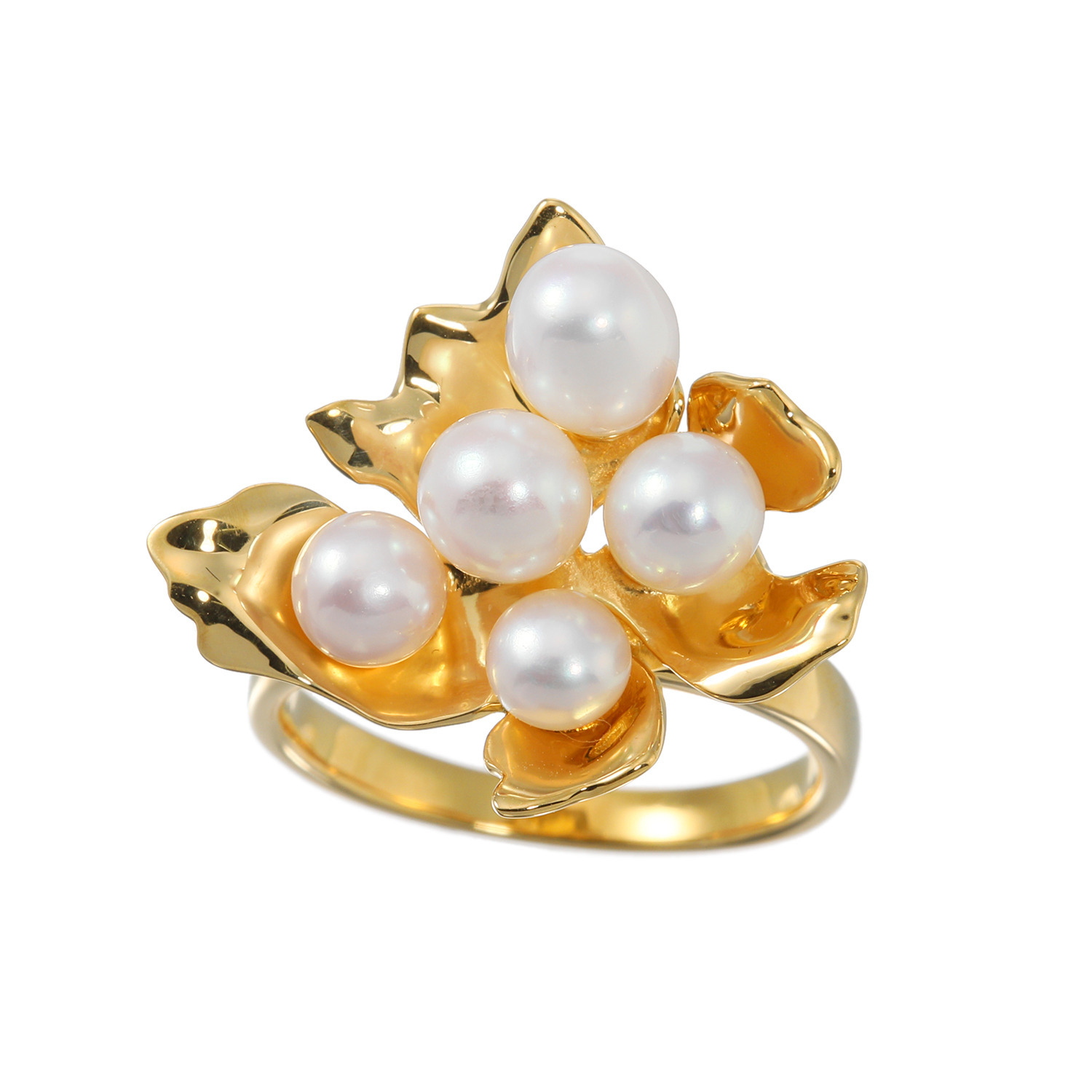 オルウィズ シルバー ベビー淡水パール フラワーモティーフ リング