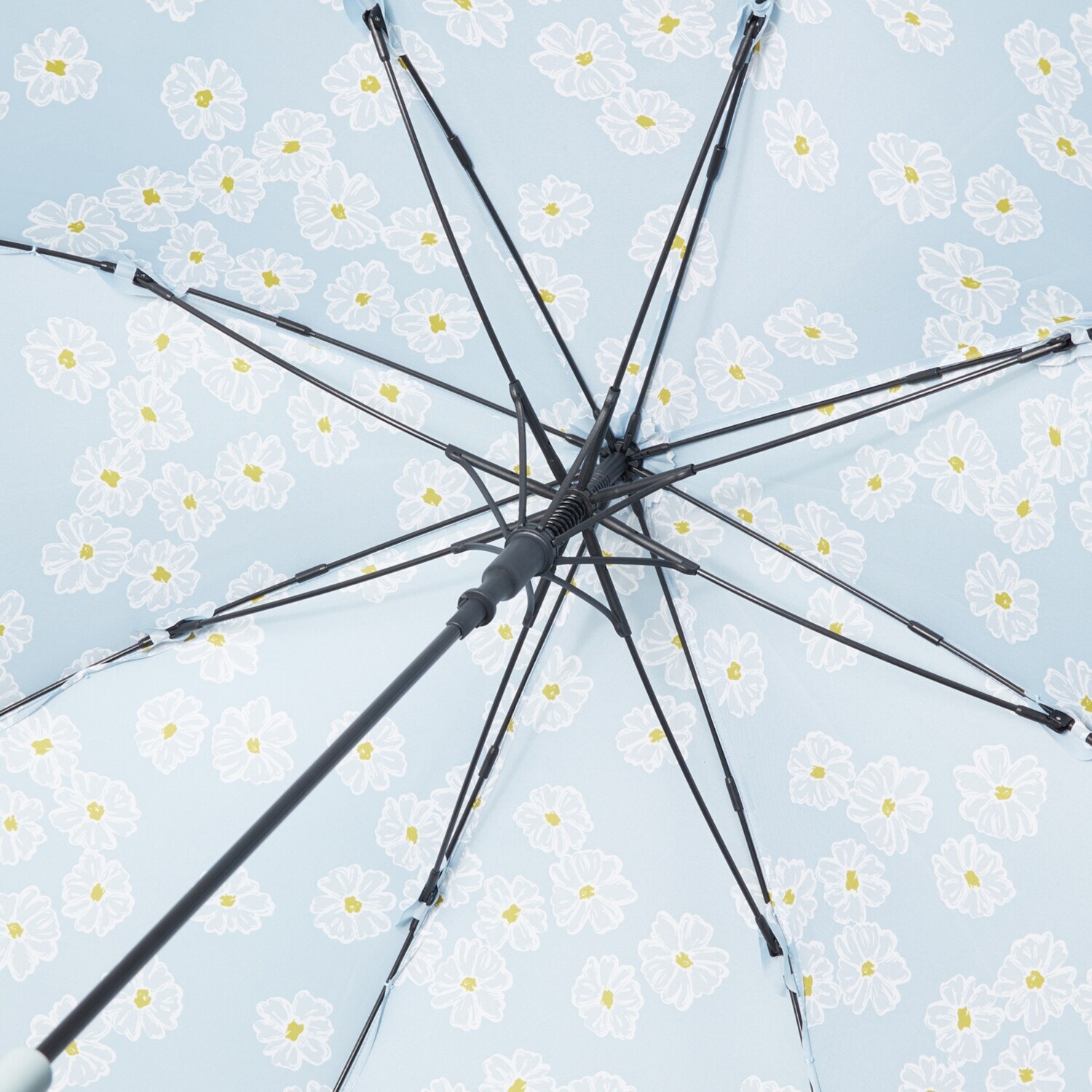 ウォーターフロント “ソフトジャンプ” スライドスリム マーガレット柄長傘