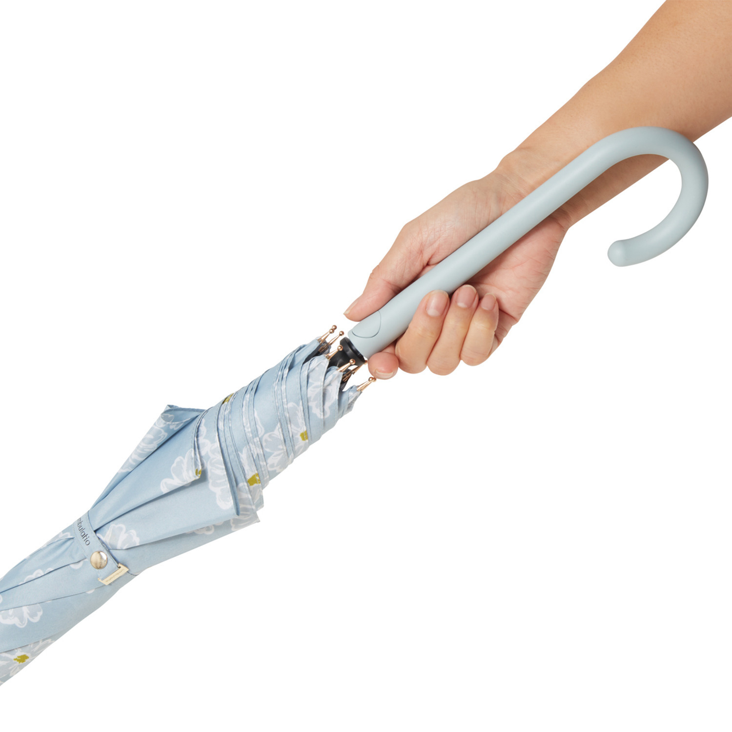 ウォーターフロント “ソフトジャンプ” スライドスリム マーガレット柄長傘