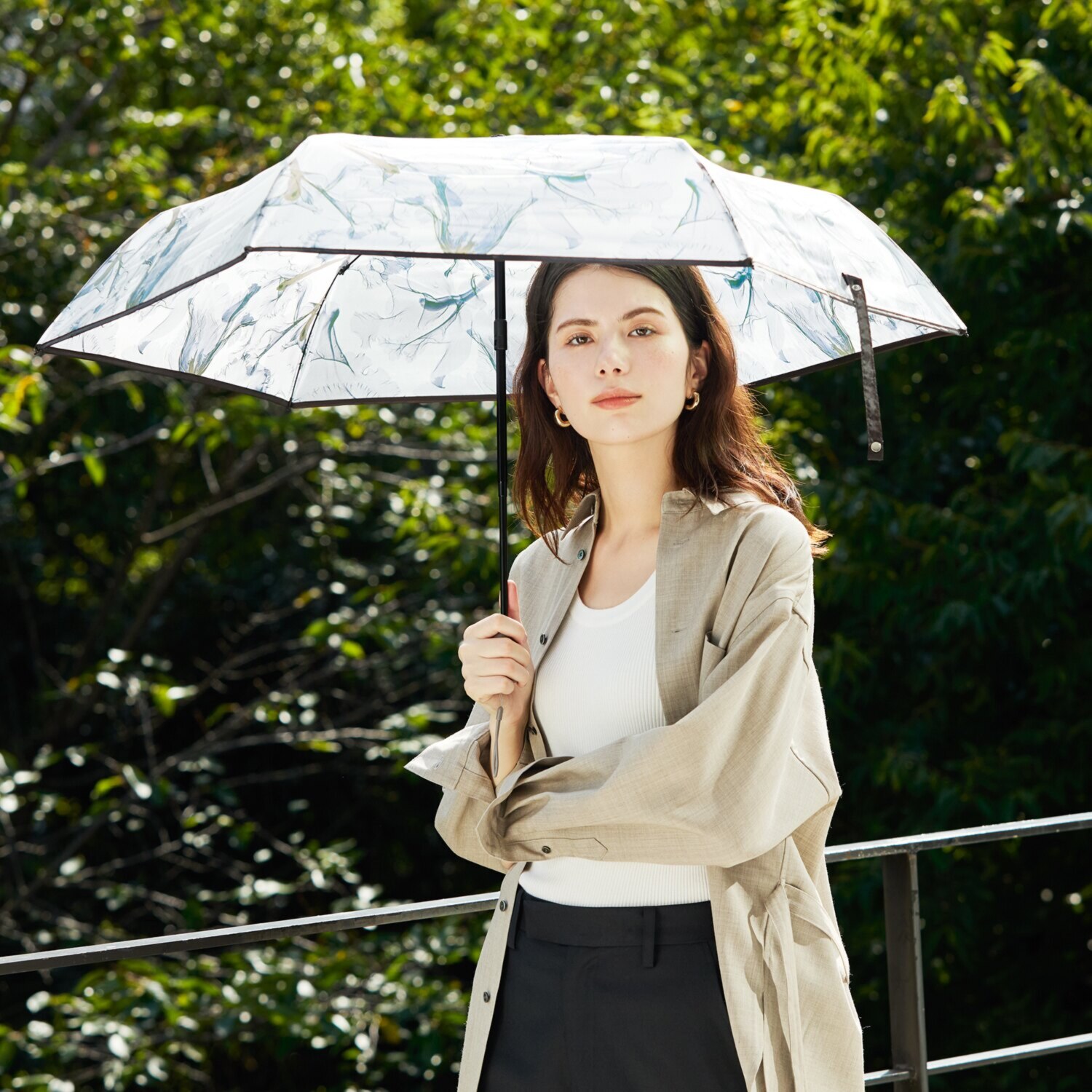 ウォーターフロント× ｍｅｍｏｒｉｆ． 自動開閉 折りたたみ傘