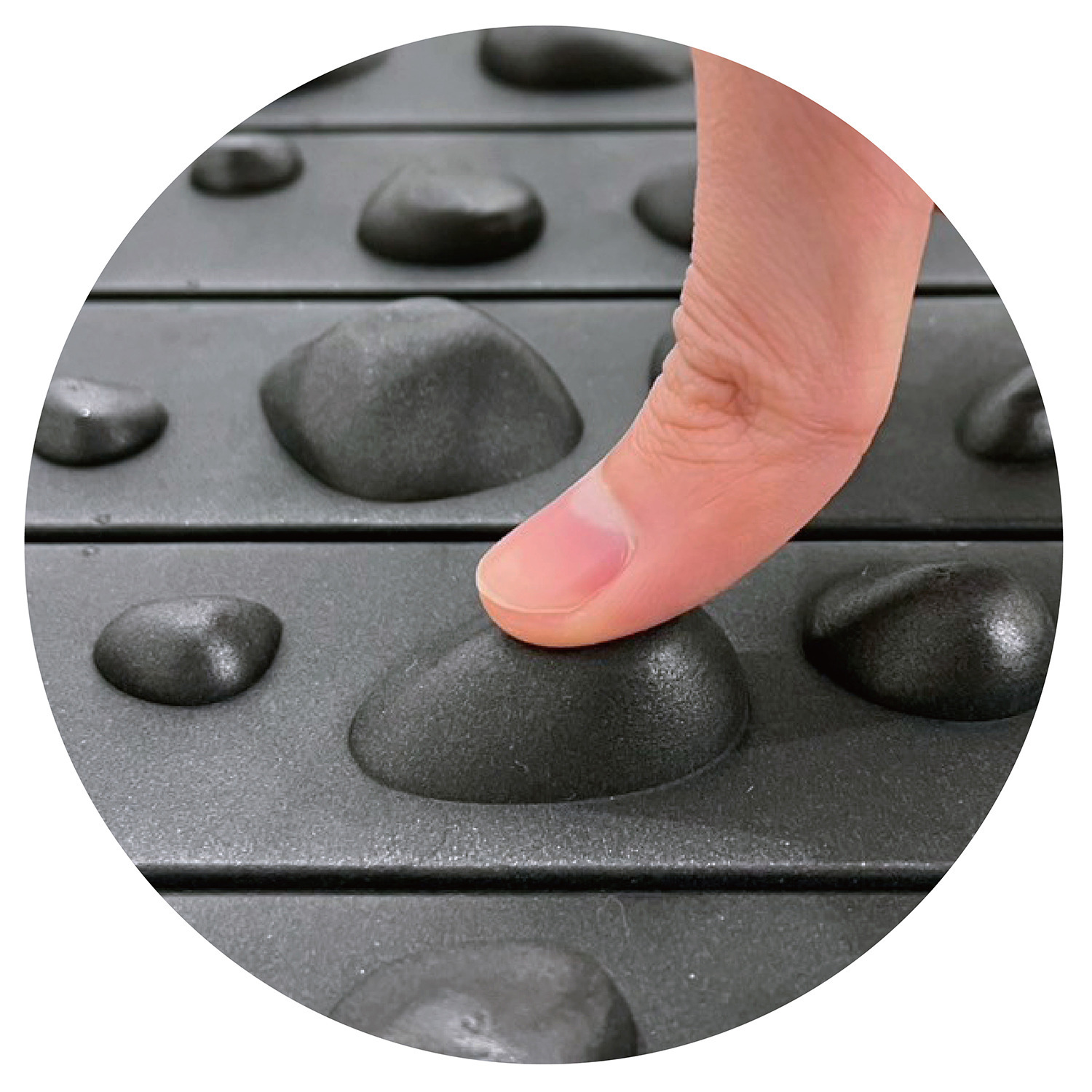 こだわり設計で 痛くなりにくい！ 足元に心地よい刺激を インテリア ソフト足裏マット ロンデ