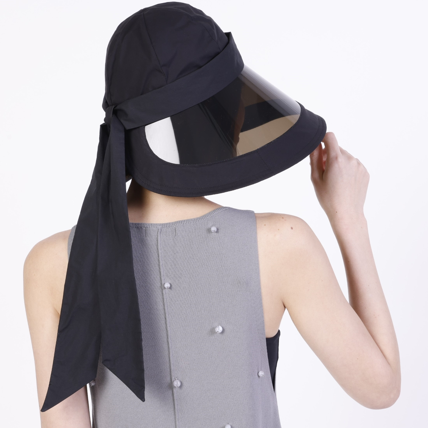 メイドバイスターズ ぐるっと サンバイザーパネル付き ＵＶカット帽子 （スカーフタイ付き）