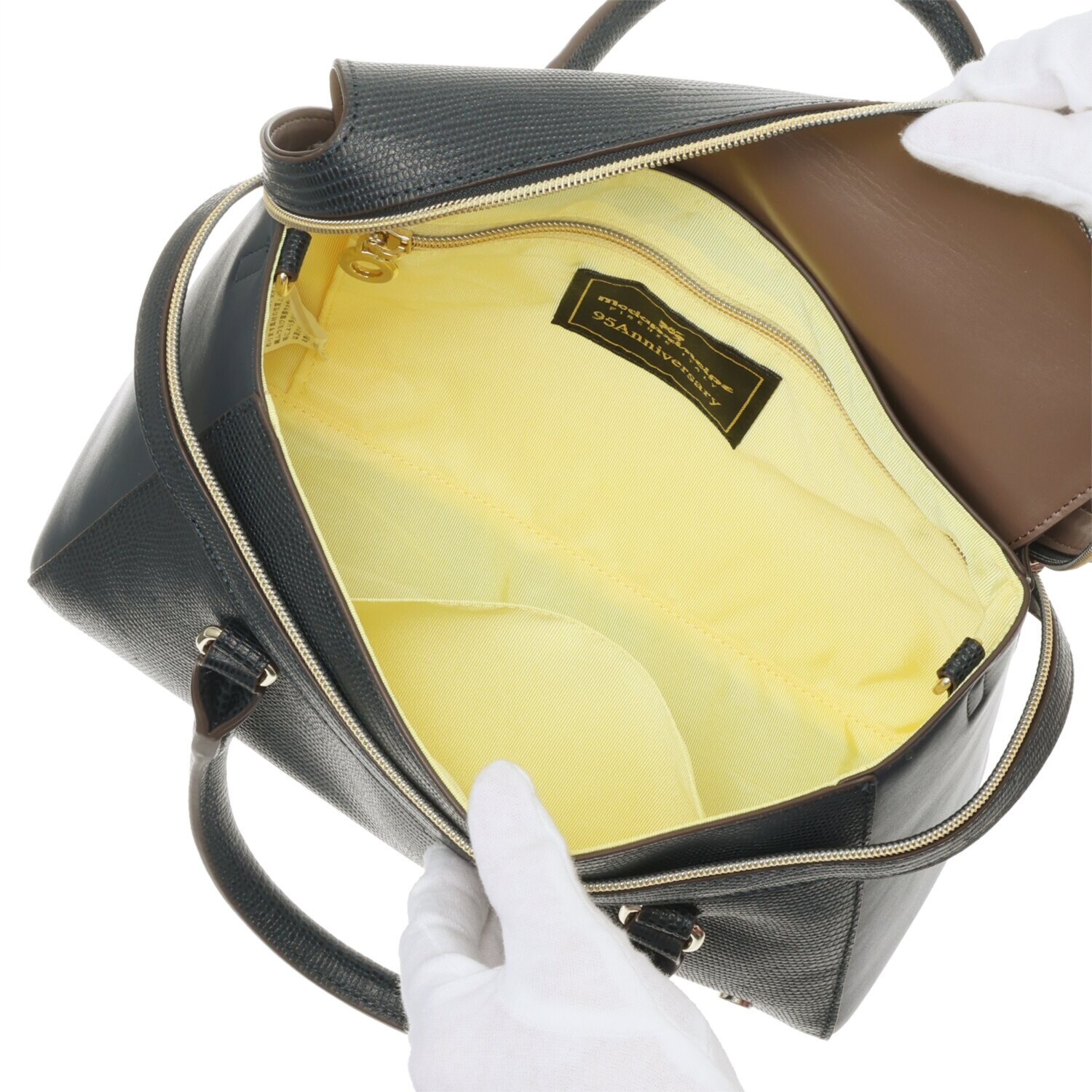 モーダプリンチペ はっ水 リザード型押しレザー ２ウェイショルダーバッグ