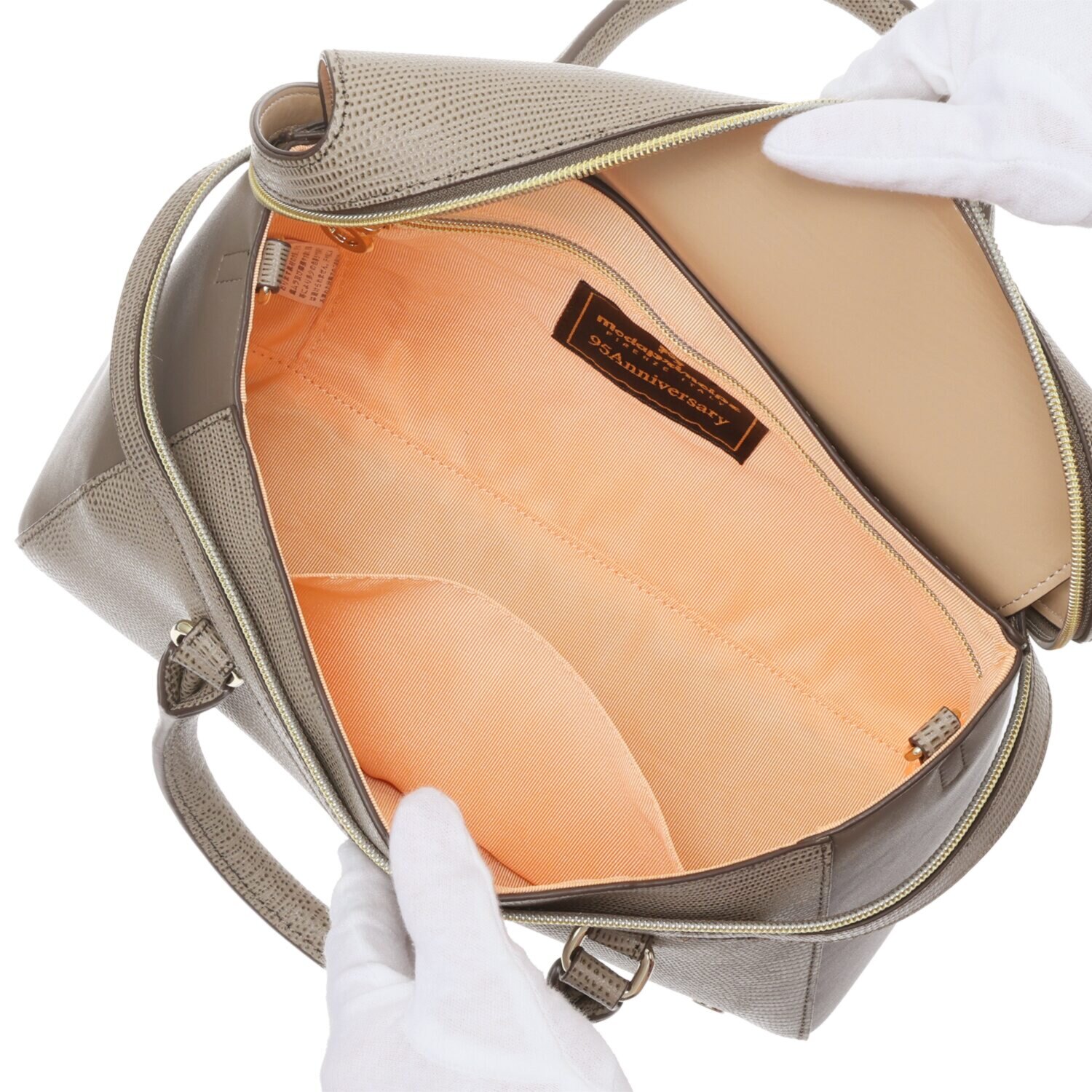 モーダプリンチペ はっ水 リザード型押しレザー ２ウェイショルダーバッグ