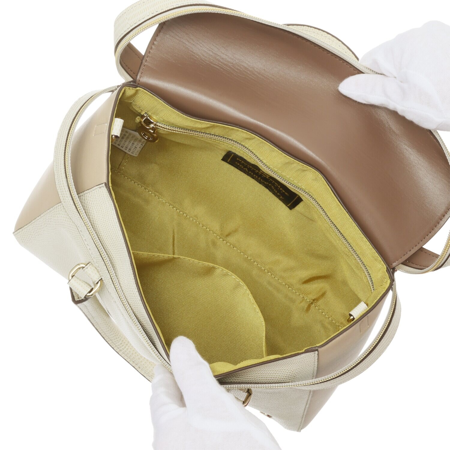 モーダプリンチペ はっ水 リザード型押しレザー ２ウェイショルダーバッグ