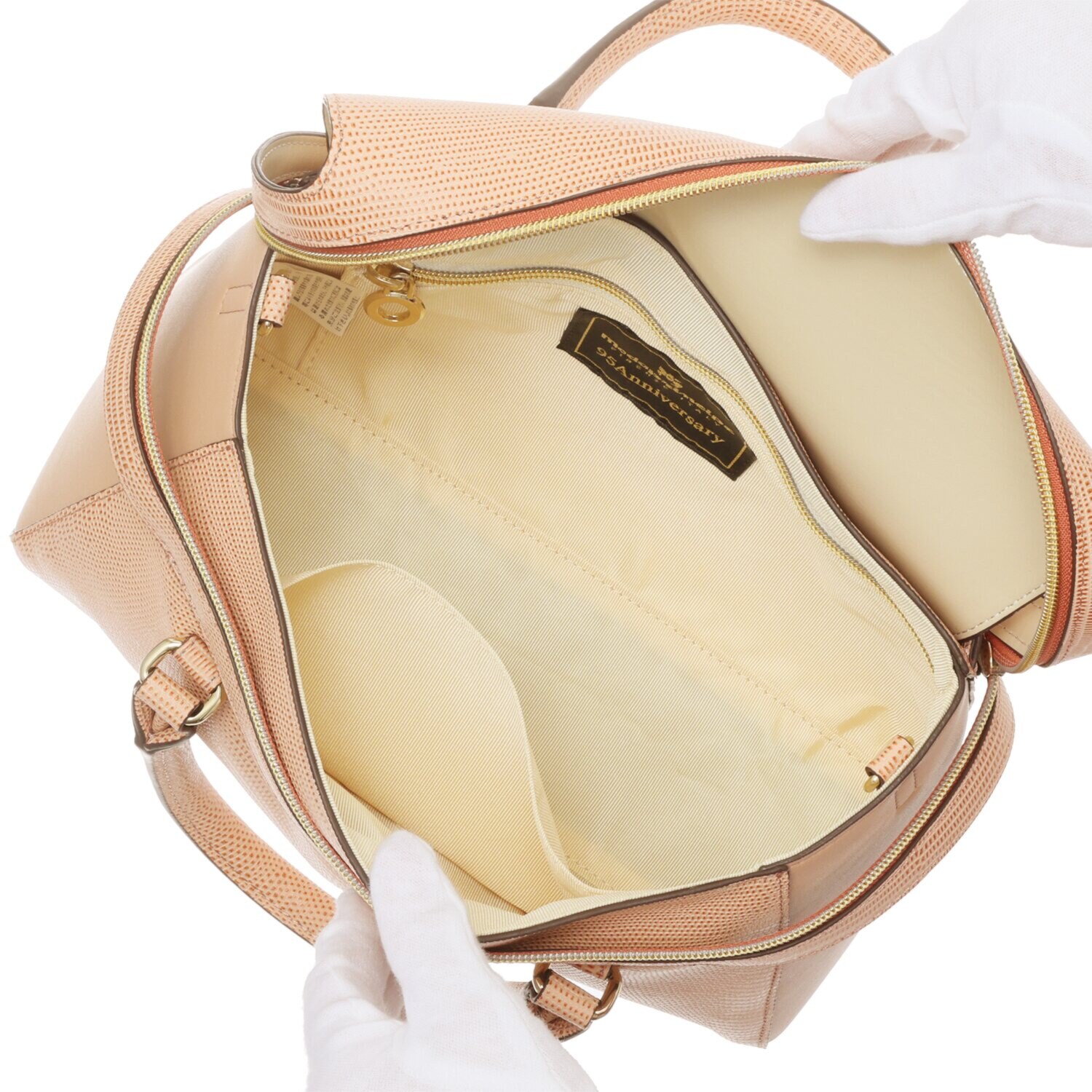 モーダプリンチペ はっ水 リザード型押しレザー ２ウェイショルダーバッグ