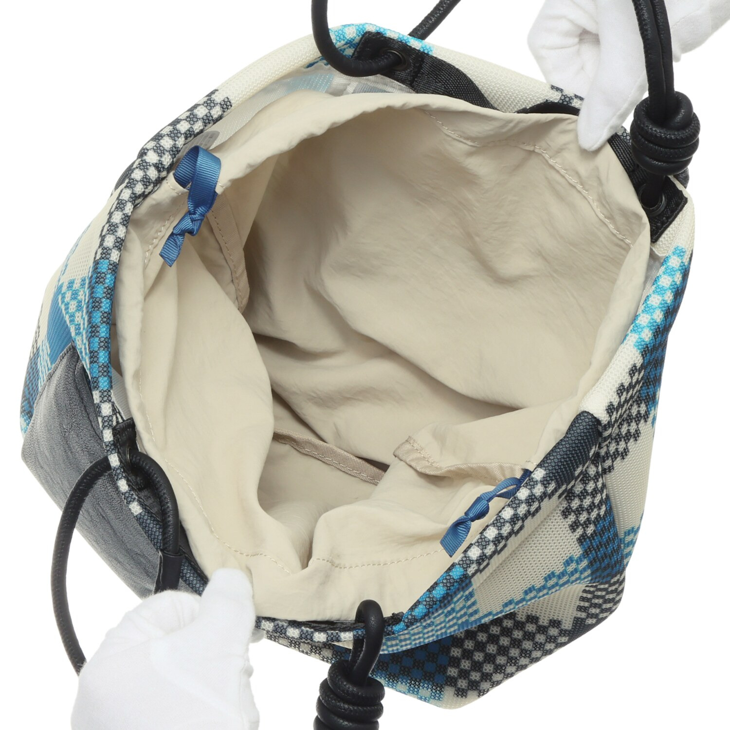 ルートート 夏こそトート！ サラッとフワッと軽やかに 巾着付トートバッグ “デリ・ ウエッファチェック”