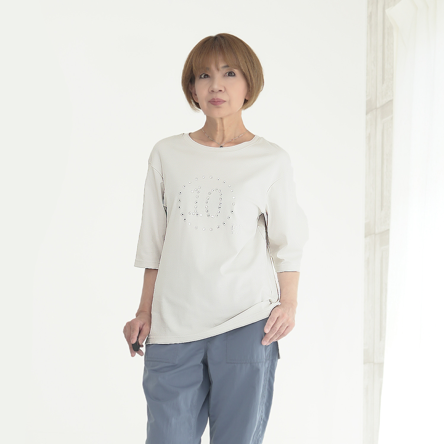 エムズ　スタイル コットンスムース アニバーサリー１０ キラキラプルオーバー