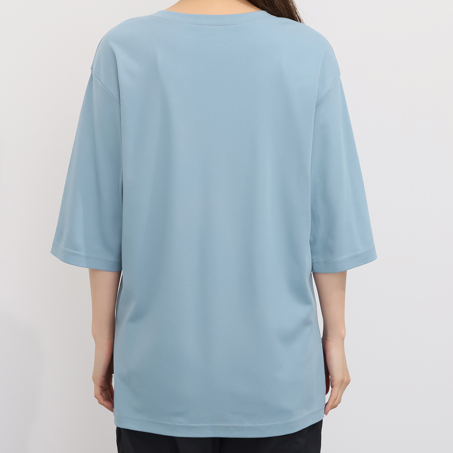 エムズ　スタイル コットンスムース ミニロゴプリント ポケット付プルオーバー