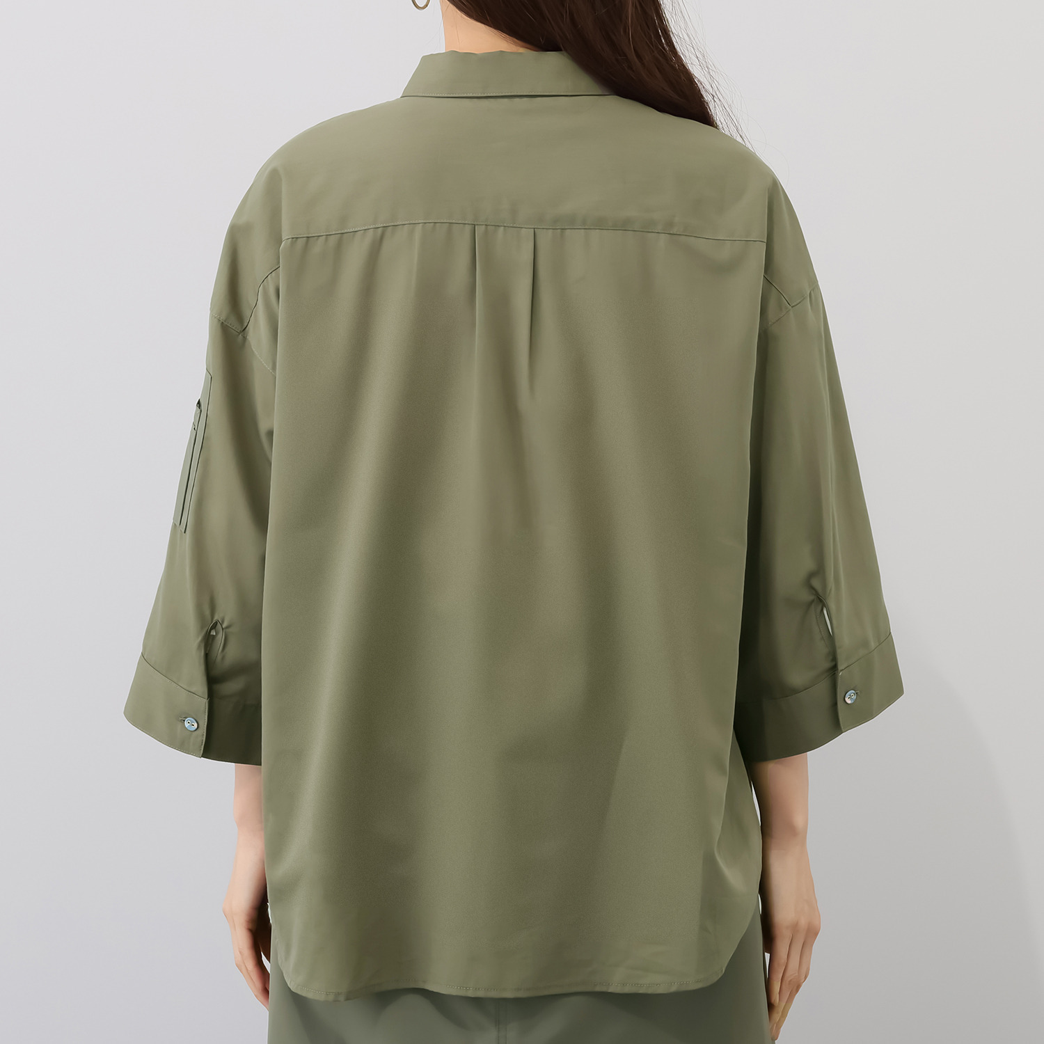 エムズ　スタイル コットン混 ミリタリーポケット付 デザインシャツ